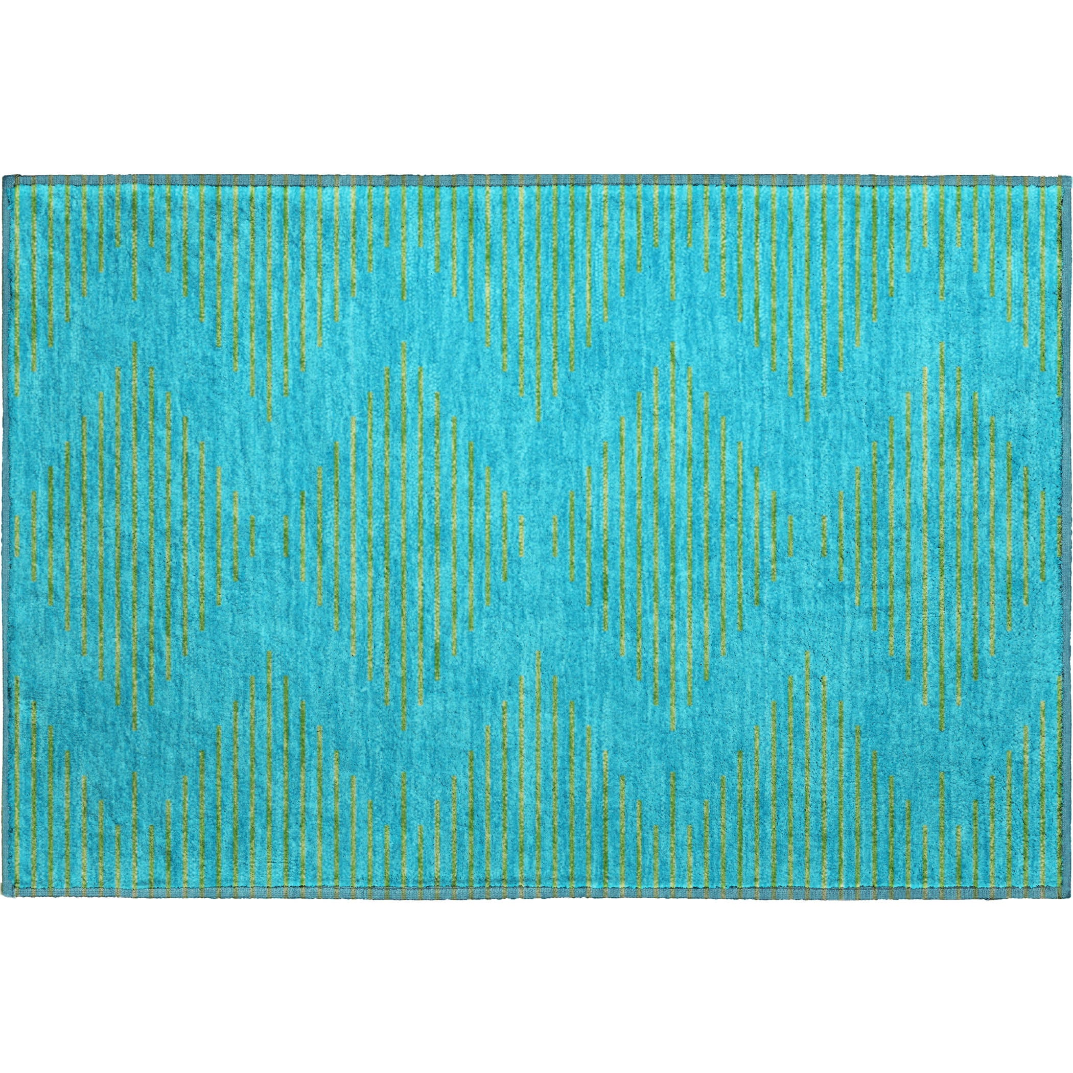Sintra Machine Washable Transitional Aqua Teal Rug 1'8" x 2'6" #shape_Rectangle