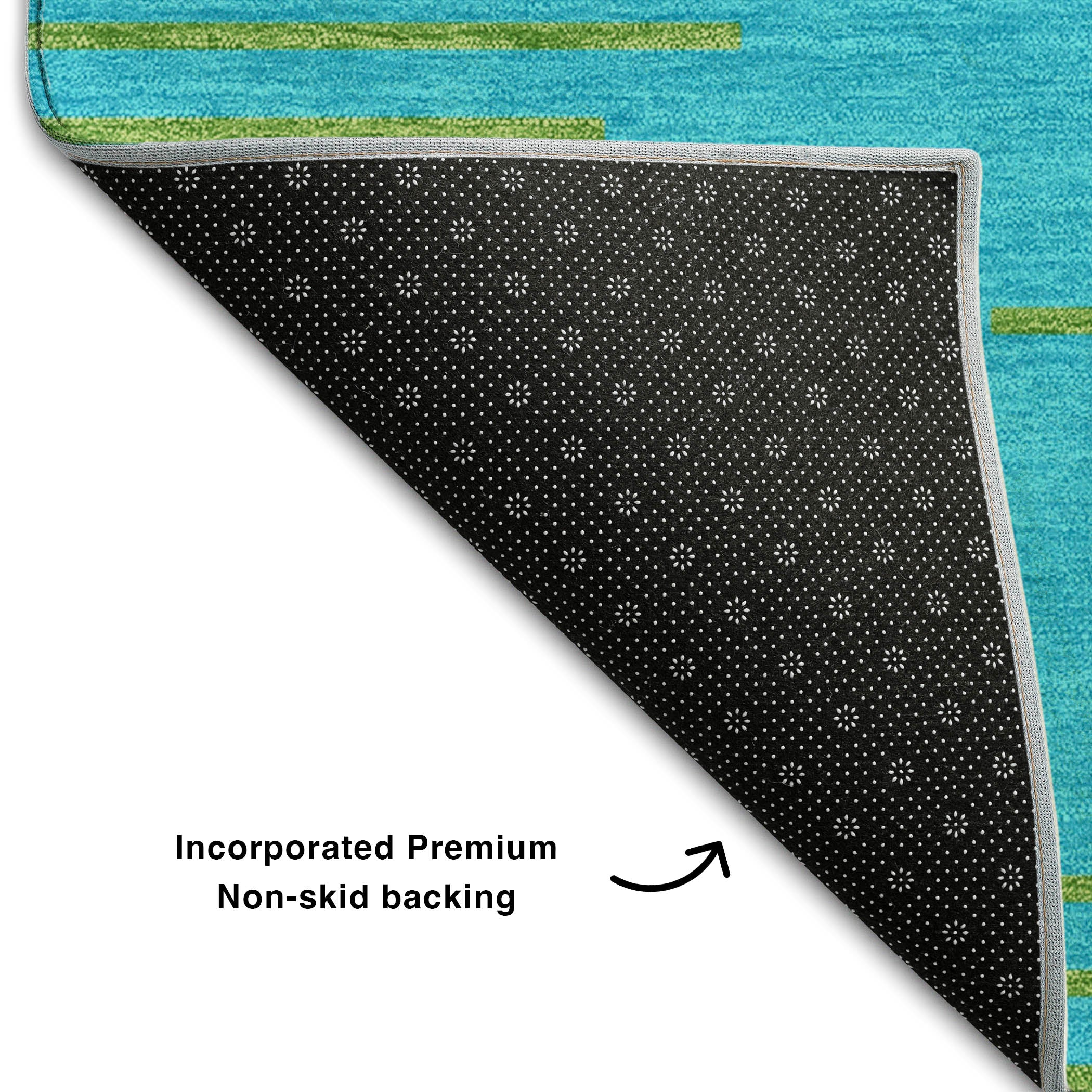 Sintra Machine Washable Transitional Aqua Teal Rug 1'8" x 2'6" #shape_Rectangle