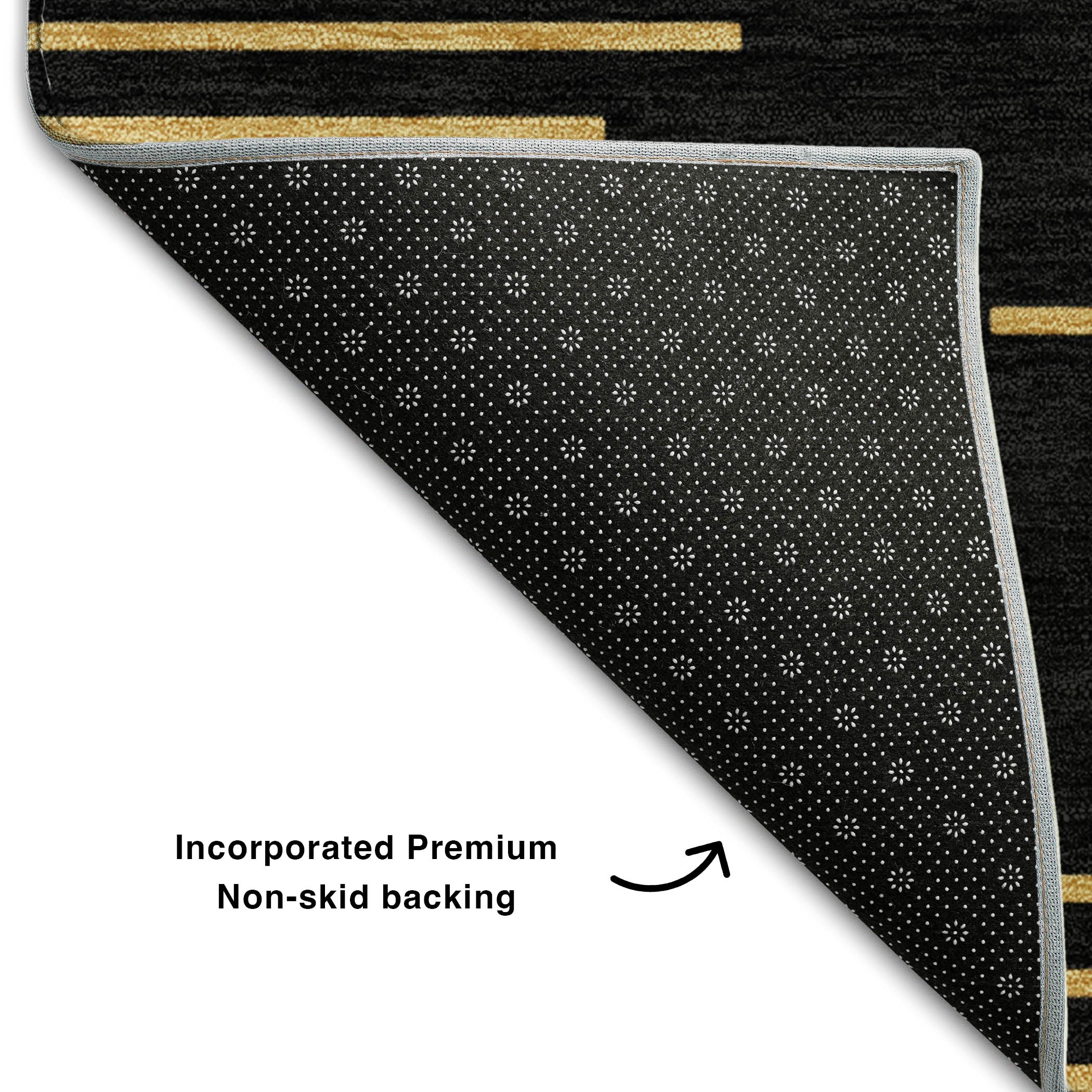 Sintra Machine Washable Transitional Black Rug 1'8" x 2'6" #shape_Rectangle