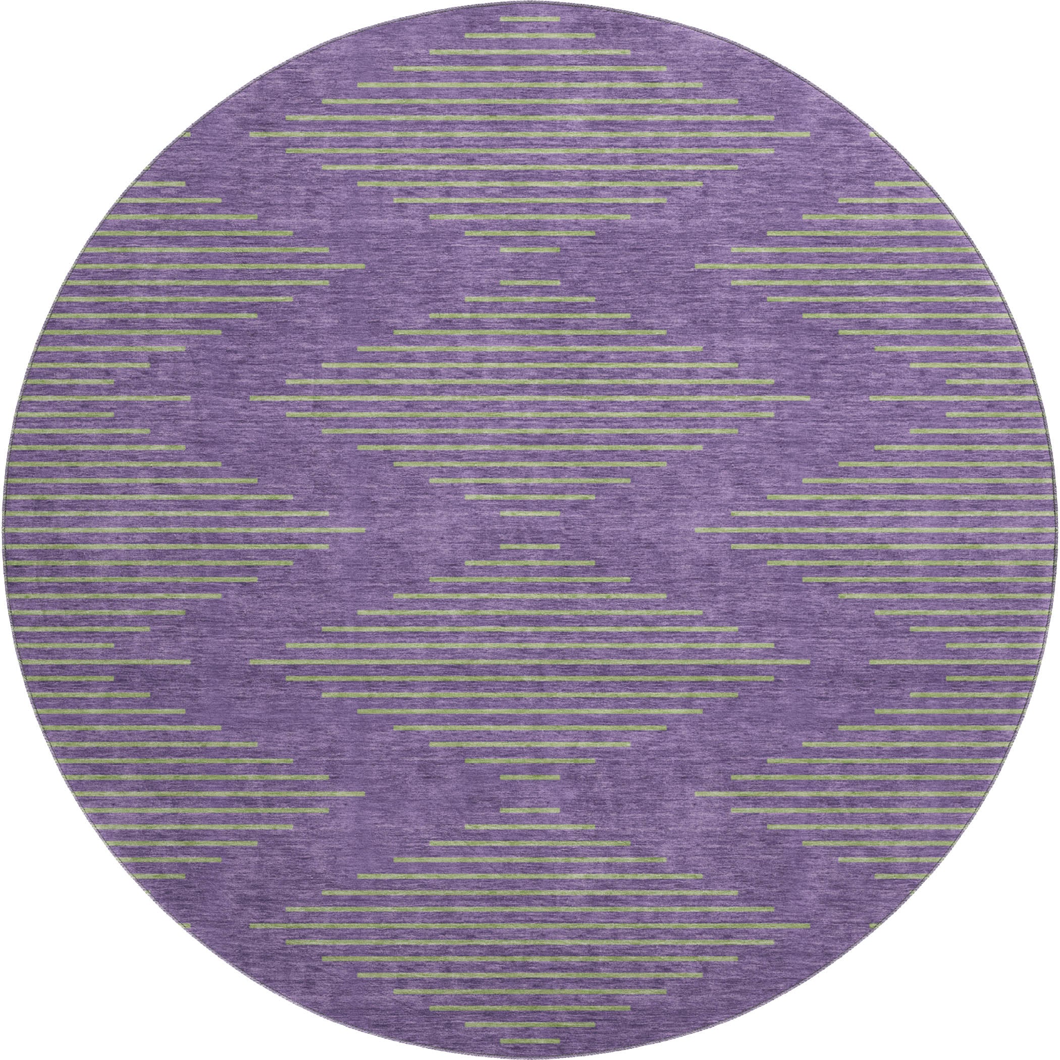 Sintra Machine Washable Transitional Purple Rug 8' x 8' #shape_Round