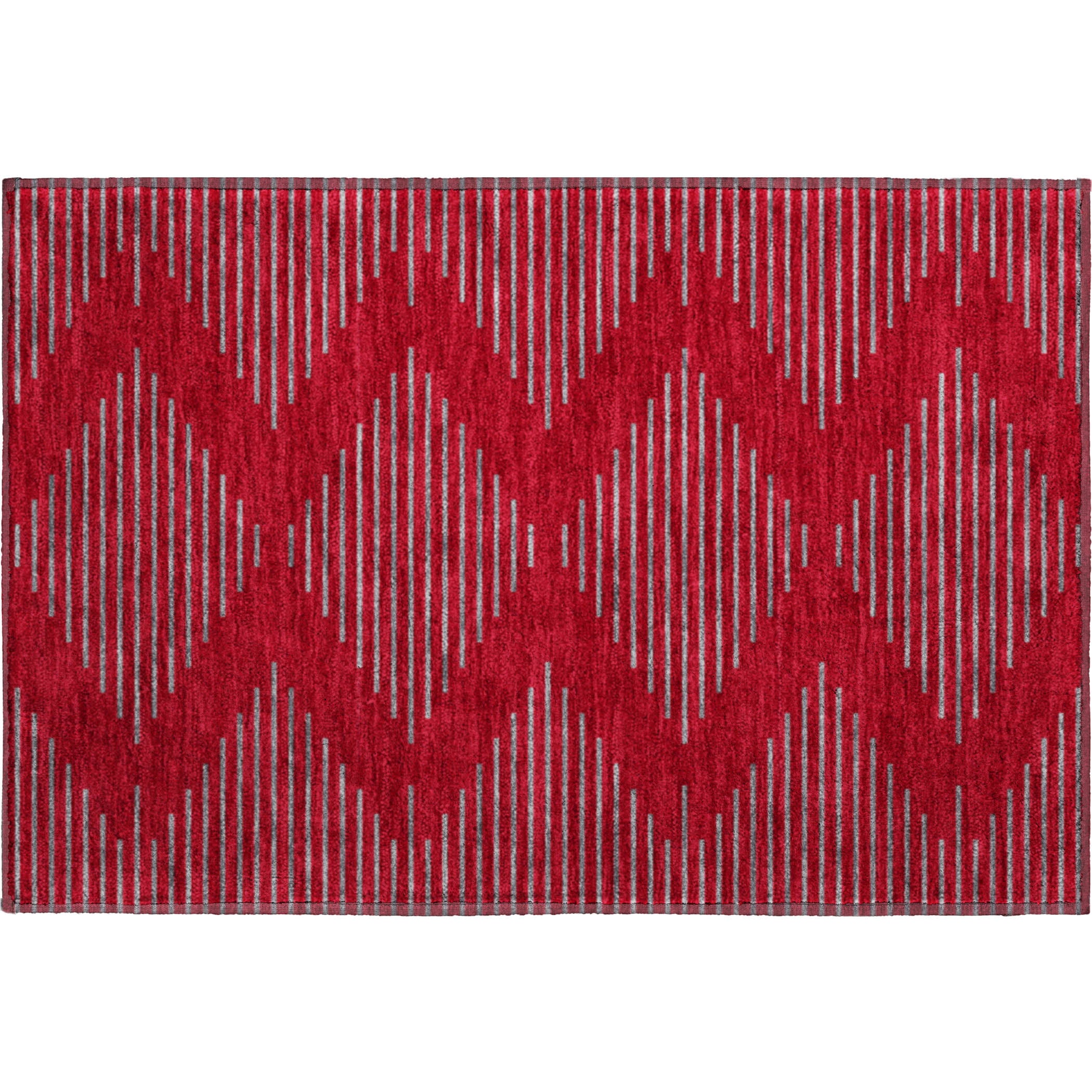 Sintra Machine Washable Transitional Red Rug 1'8" x 2'6" #shape_Rectangle