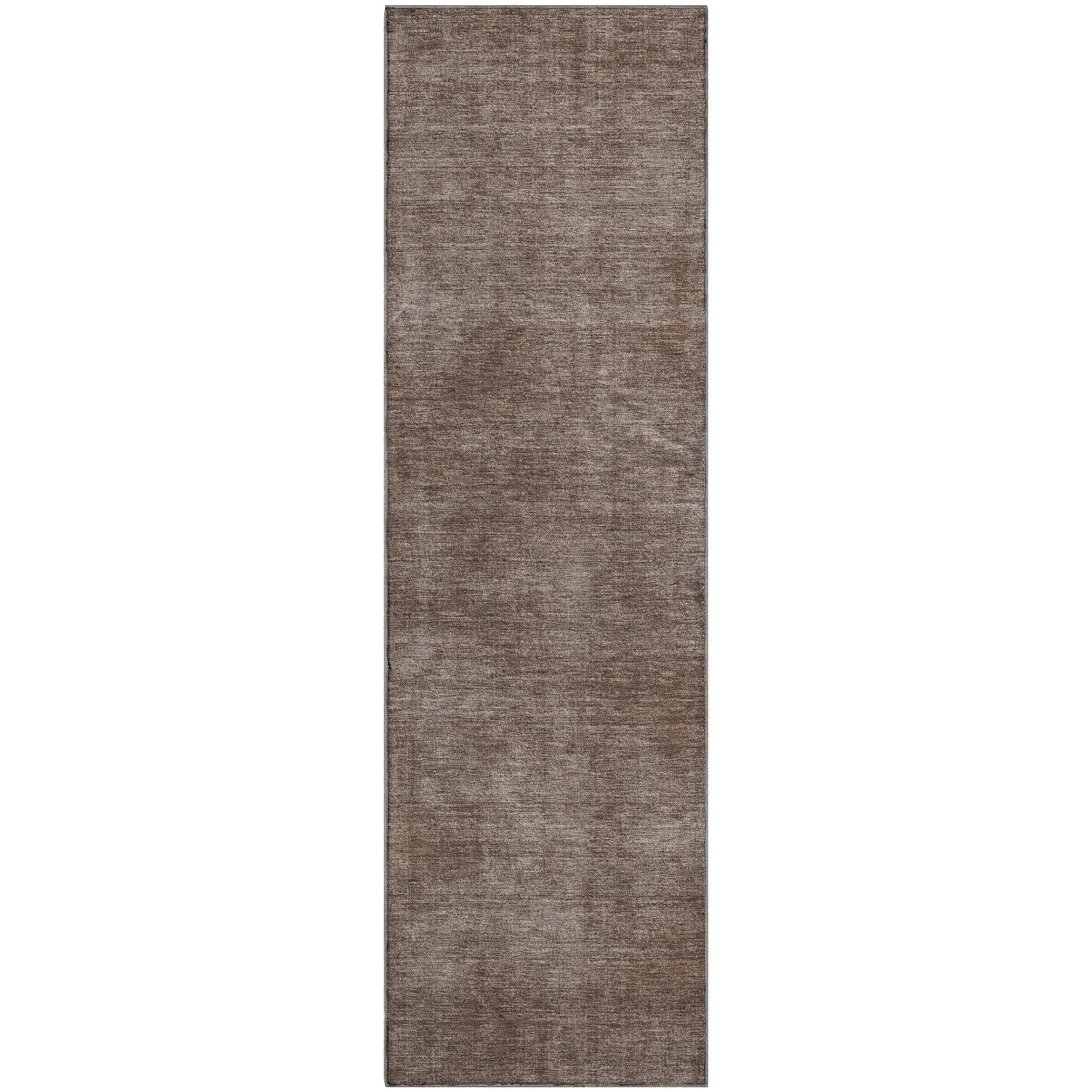 Rome Machine Washable Transitional Brown Rug 2'3" x 7'6" #shape_Runner