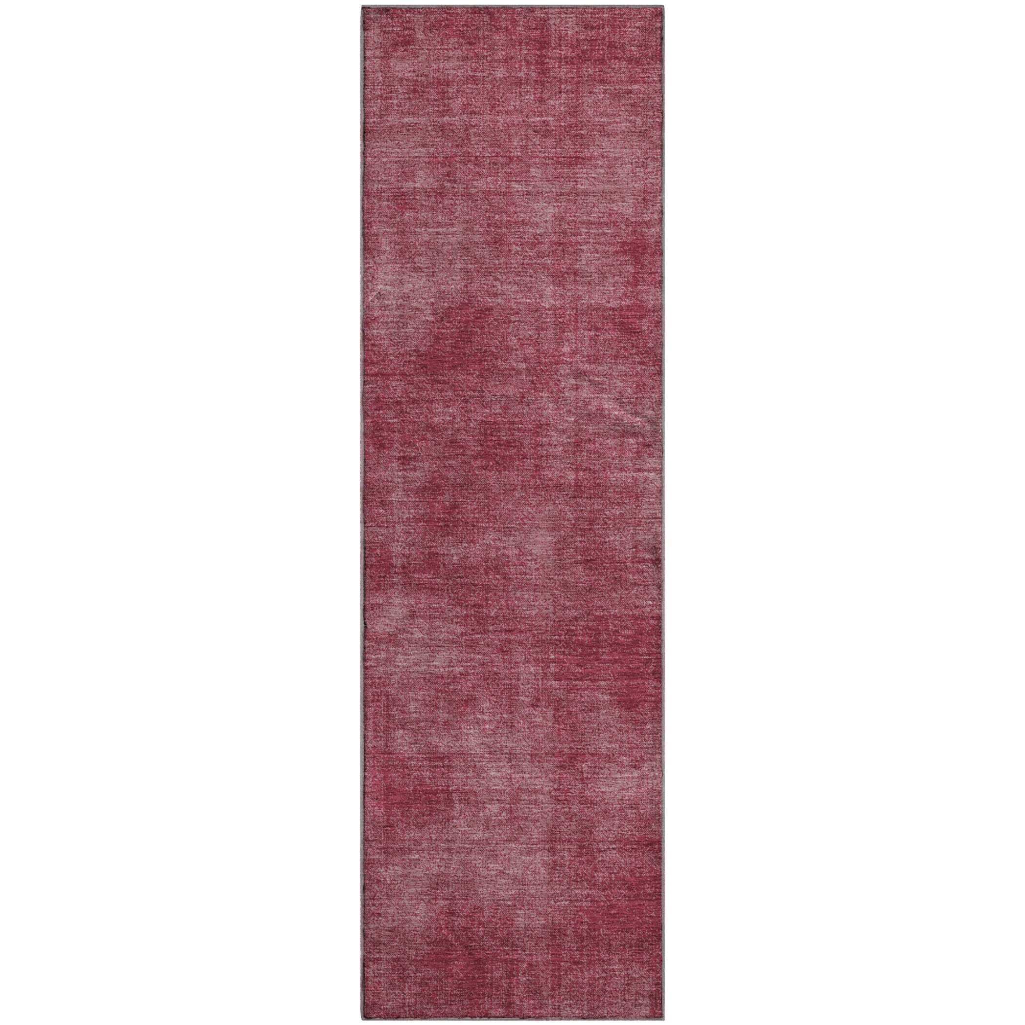 Rome Machine Washable Transitional Garnet Red Rug 2'3" x 7'6" #shape_Runner