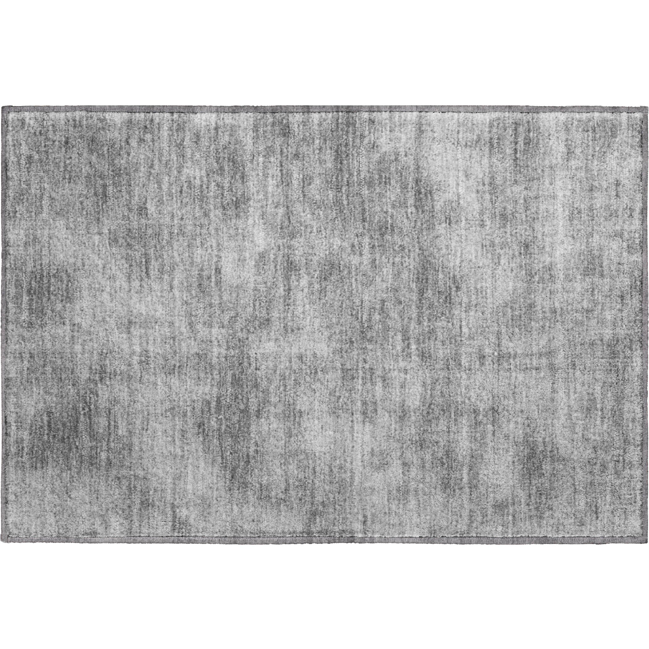 Rome Machine Washable Transitional Gray Rug 1'8" x 2'6" #shape_Rectangle