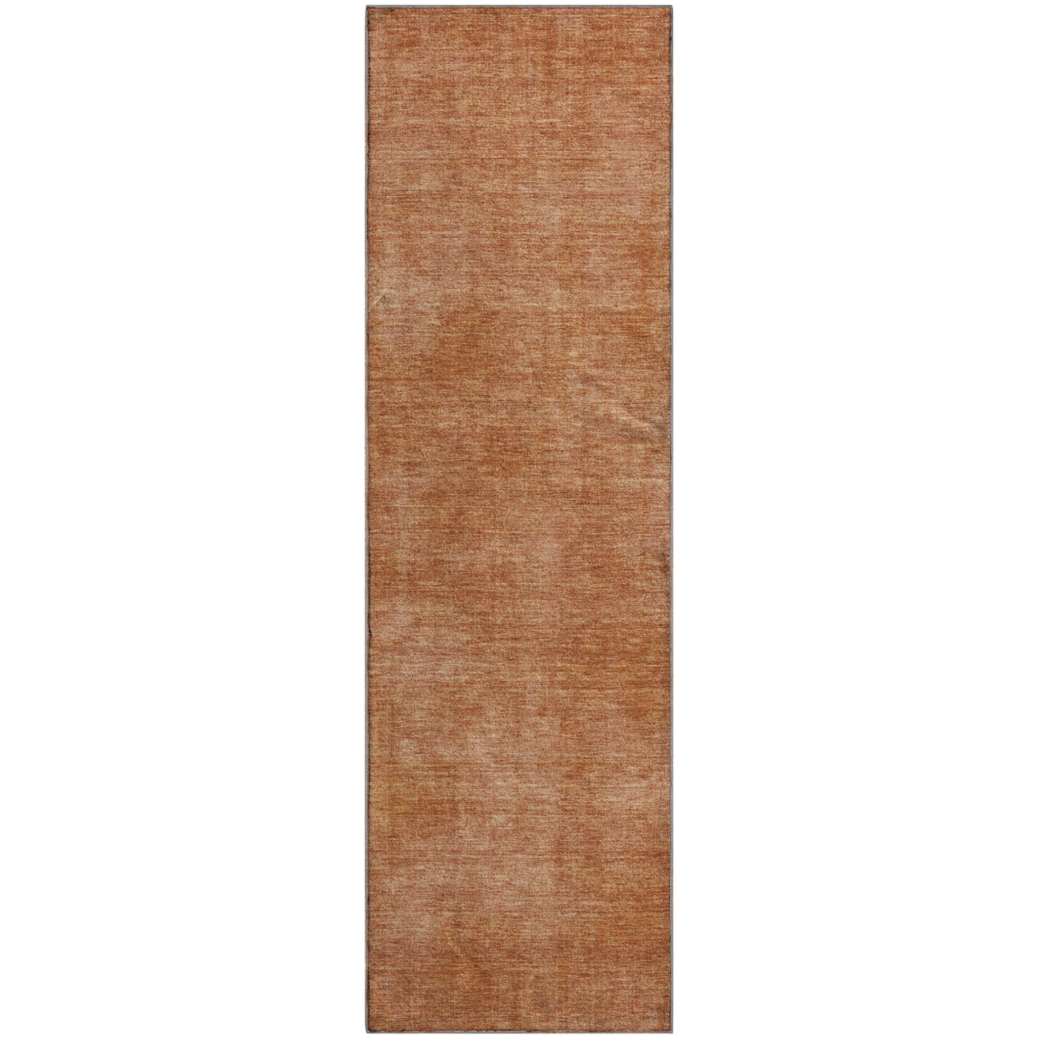 Rome Machine Washable Transitional Paprika Orange Rug 2'3" x 7'6" #shape_Runner