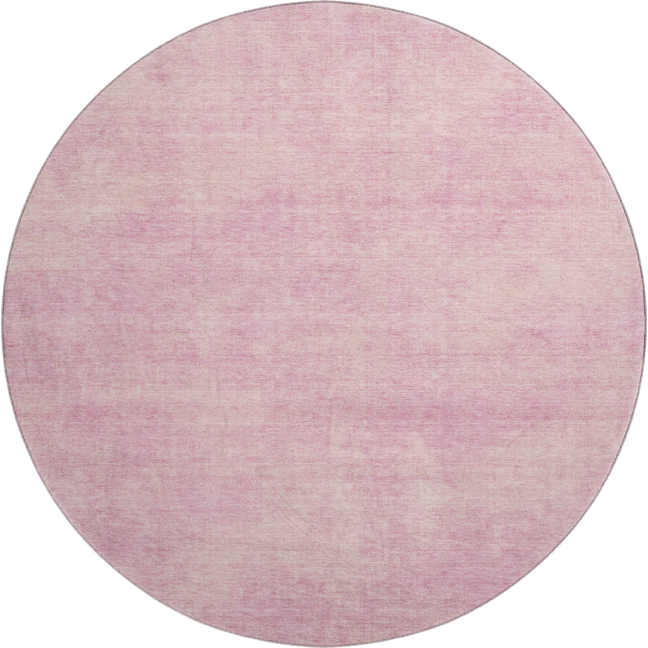Rome Machine Washable Transitional Pink Rug 8' x 8' #shape_Round