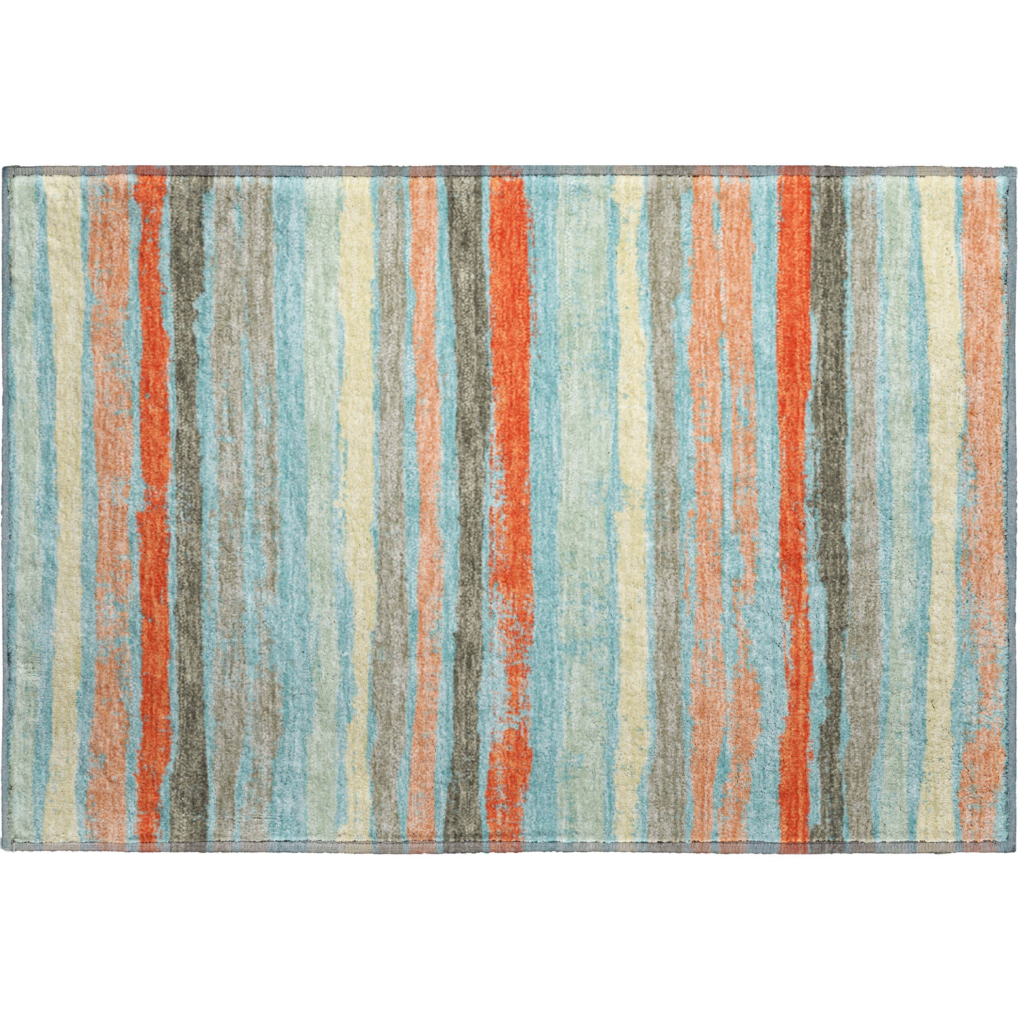 Budapest Machine Washable Transitional Sky Blue Rug 1'8" x 2'6" #shape_Rectangle