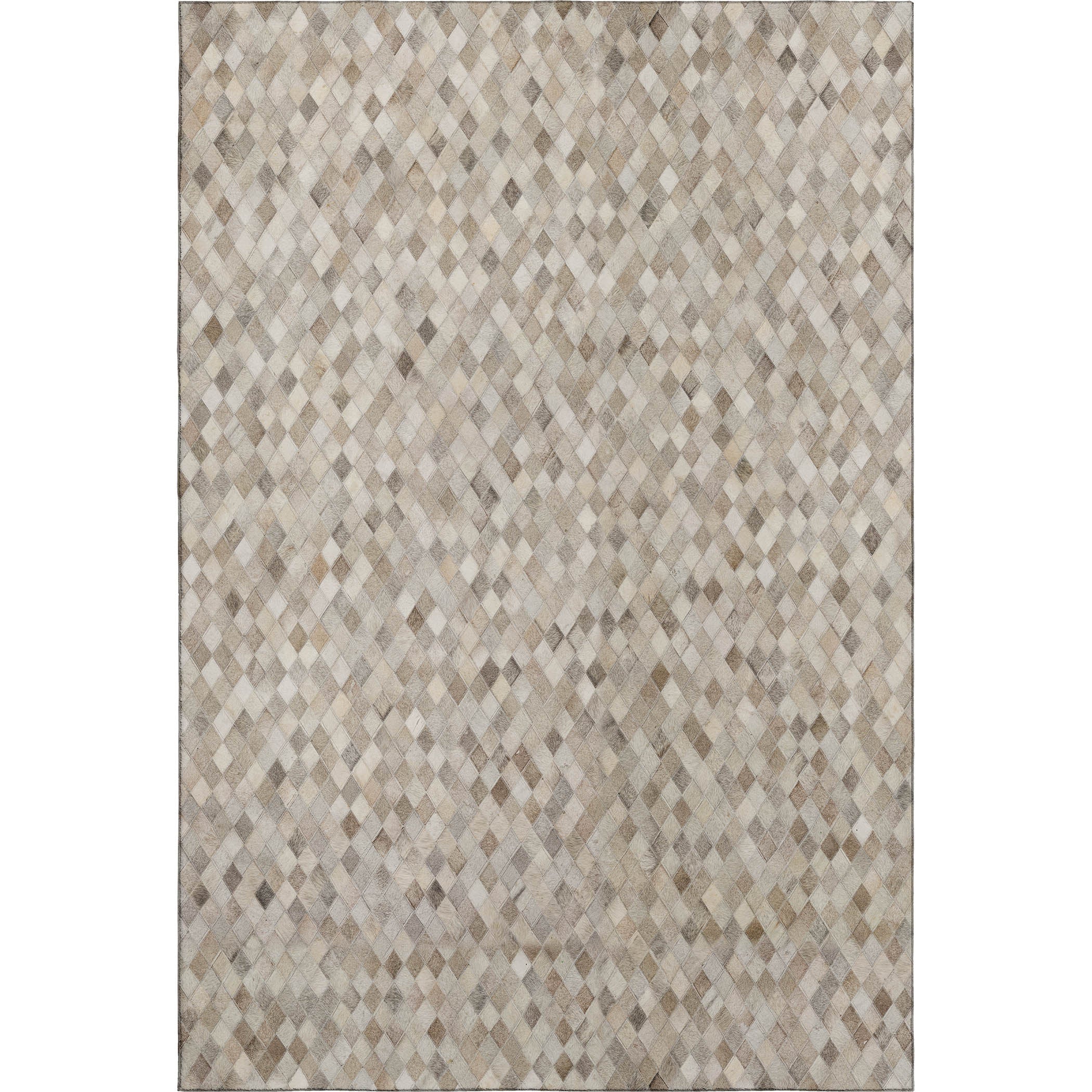Florence Machine Washable Cowhide Gray Rug 2'6" x 3'10" #shape_Rectangle