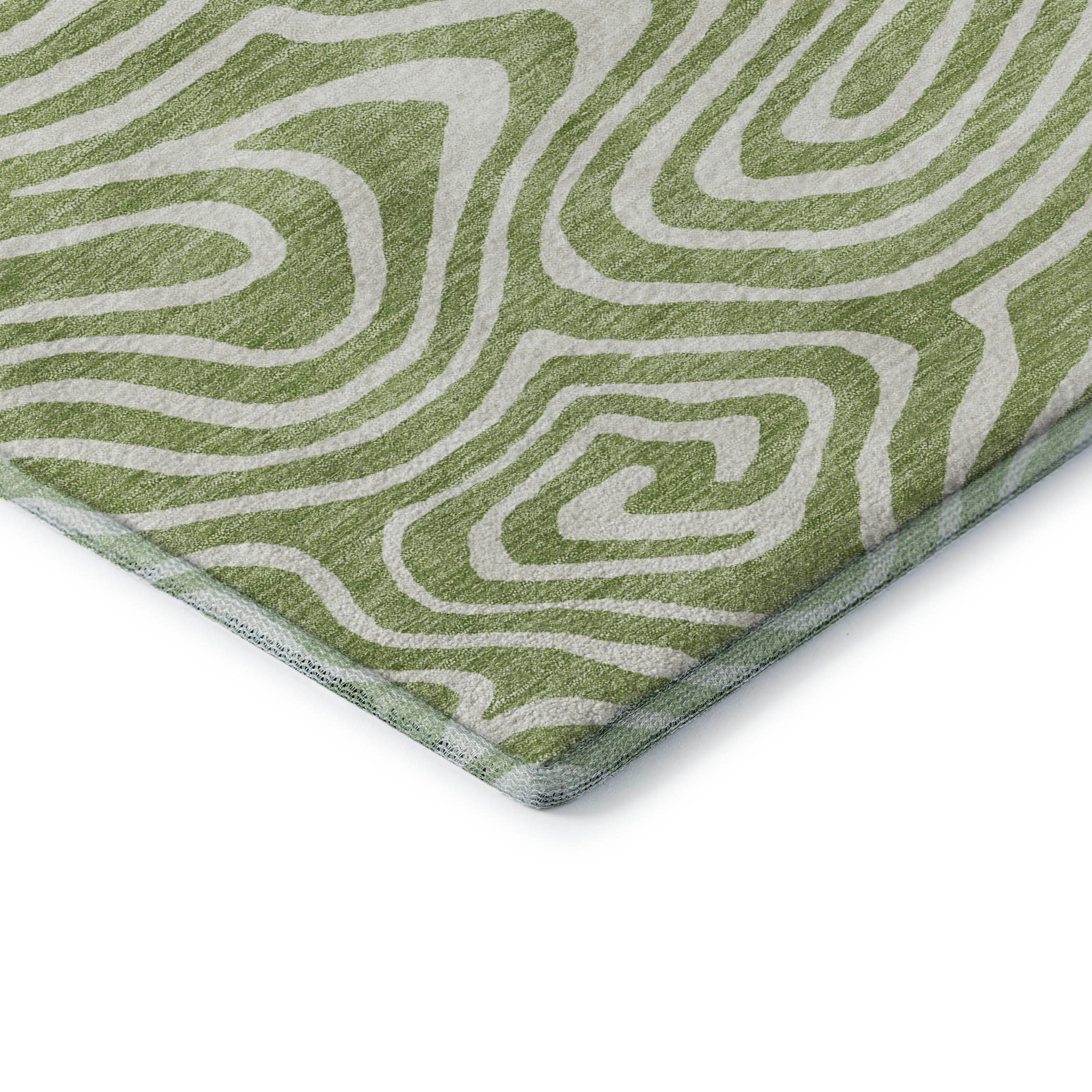 Montevideo Machine Washable Transitional Aloe Green Rug 1'8" x 2'6" #shape_Rectangle