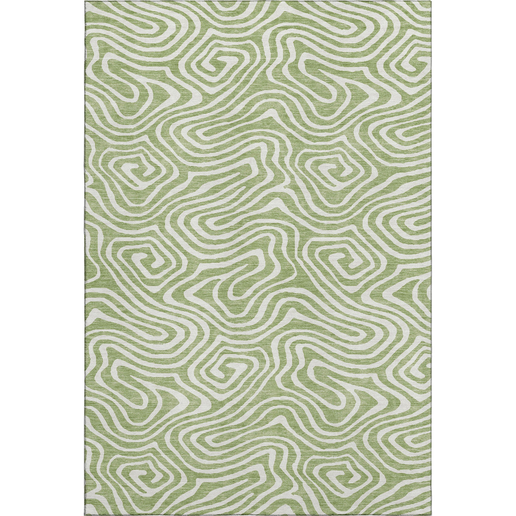 Montevideo Machine Washable Transitional Aloe Green Rug 2'6" x 3'10" #shape_Rectangle