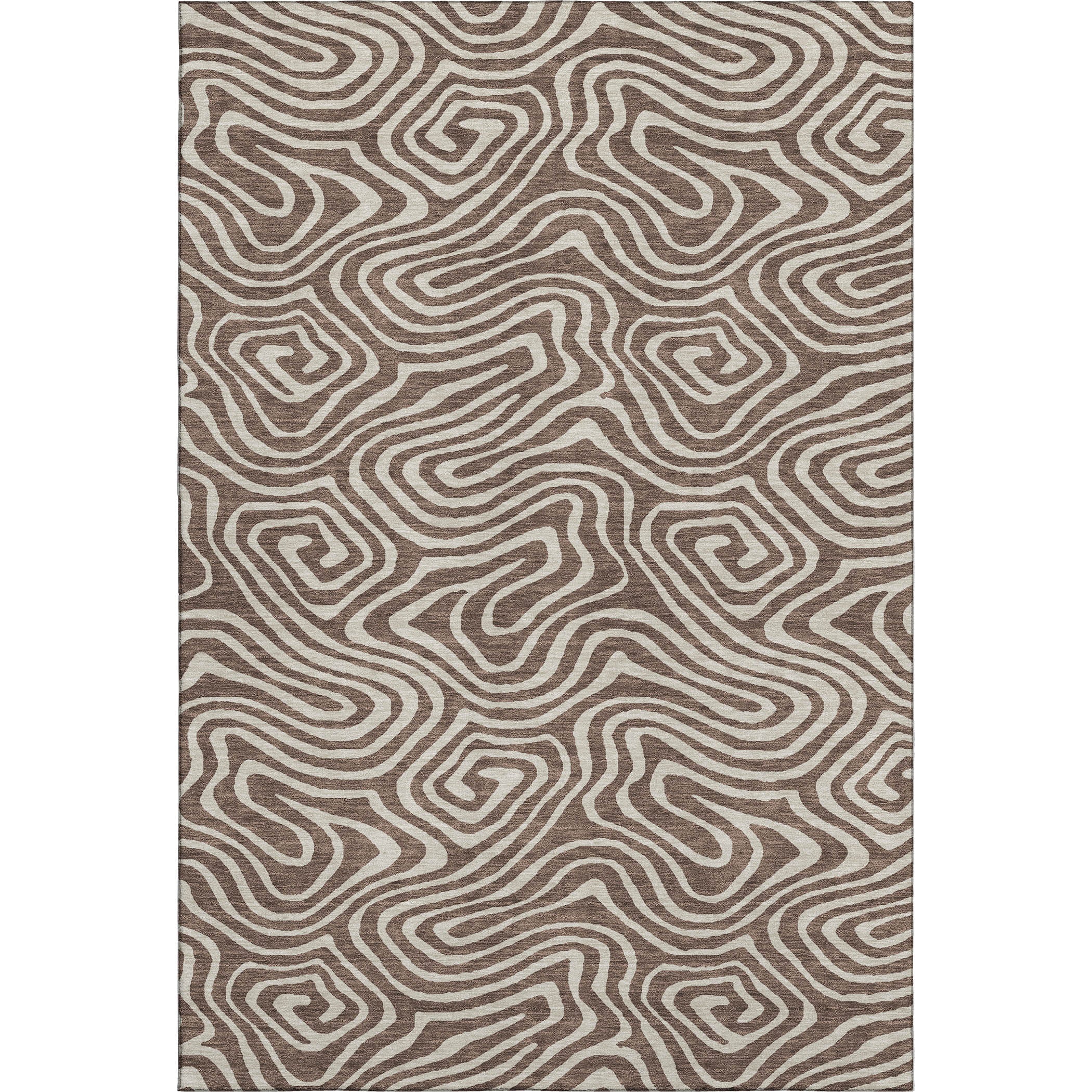 Montevideo Machine Washable Transitional Brown Rug 2'6" x 3'10" #shape_Rectangle