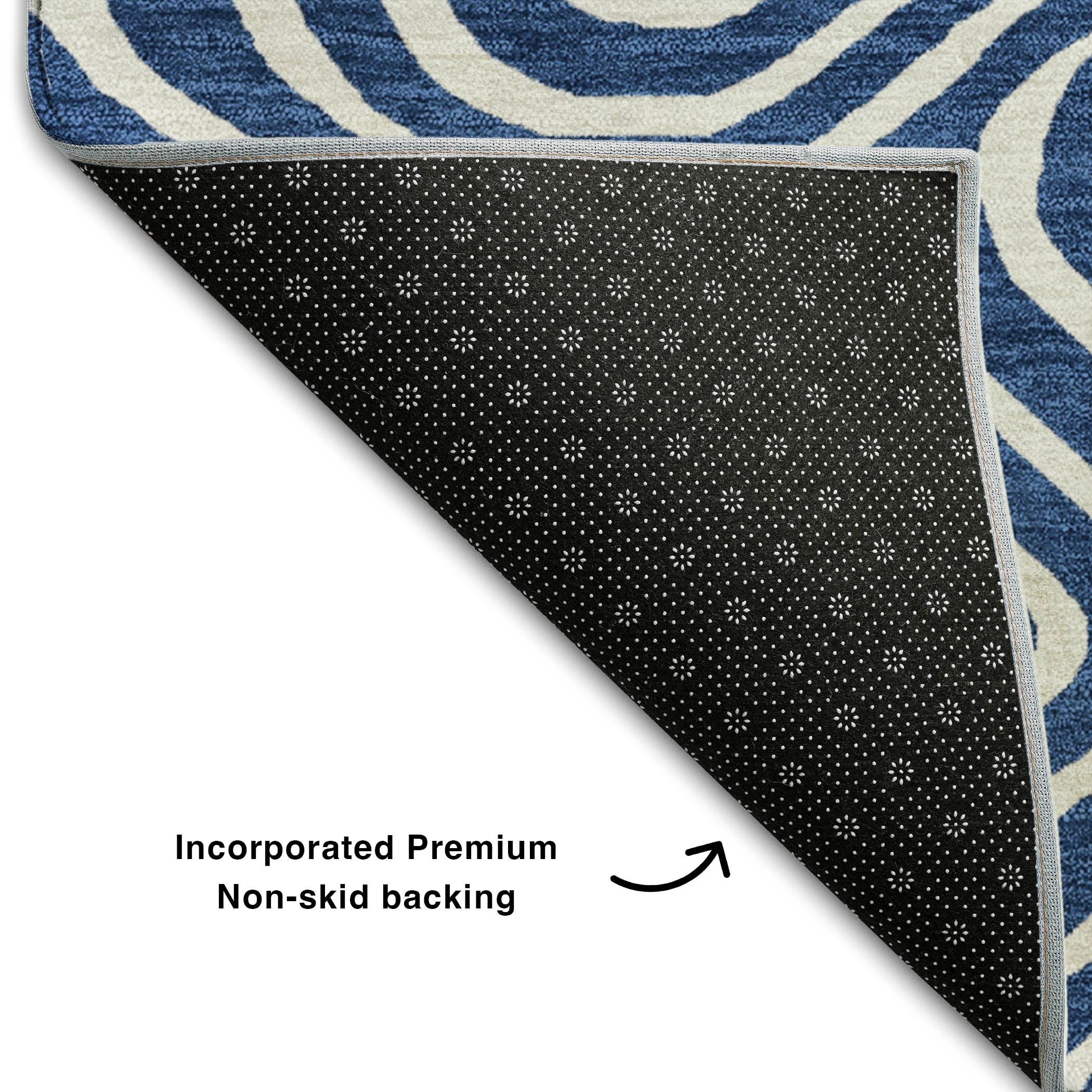 Montevideo Machine Washable Transitional Navy Blue Rug 1'8" x 2'6" #shape_Rectangle