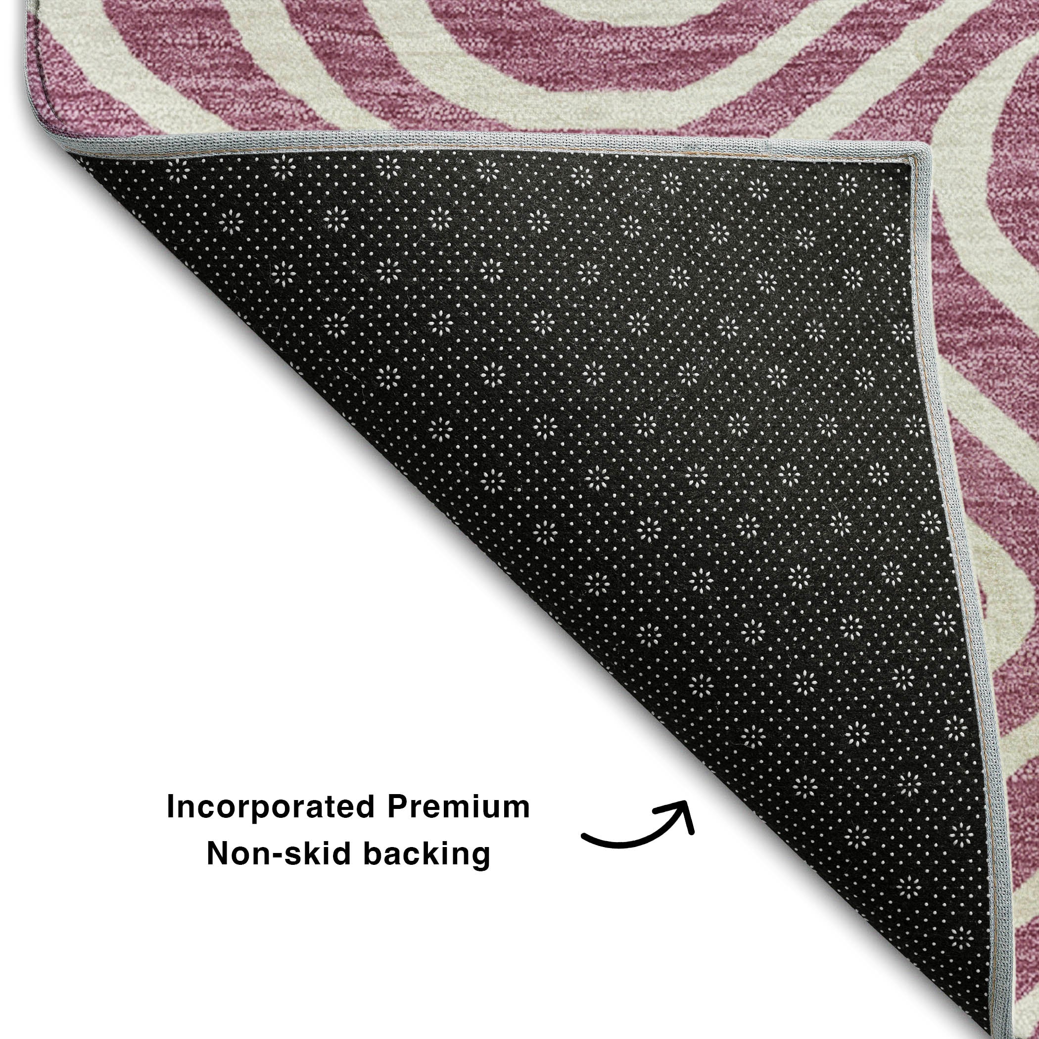 Montevideo Machine Washable Transitional Plum Purple Rug 1'8" x 2'6" #shape_Rectangle
