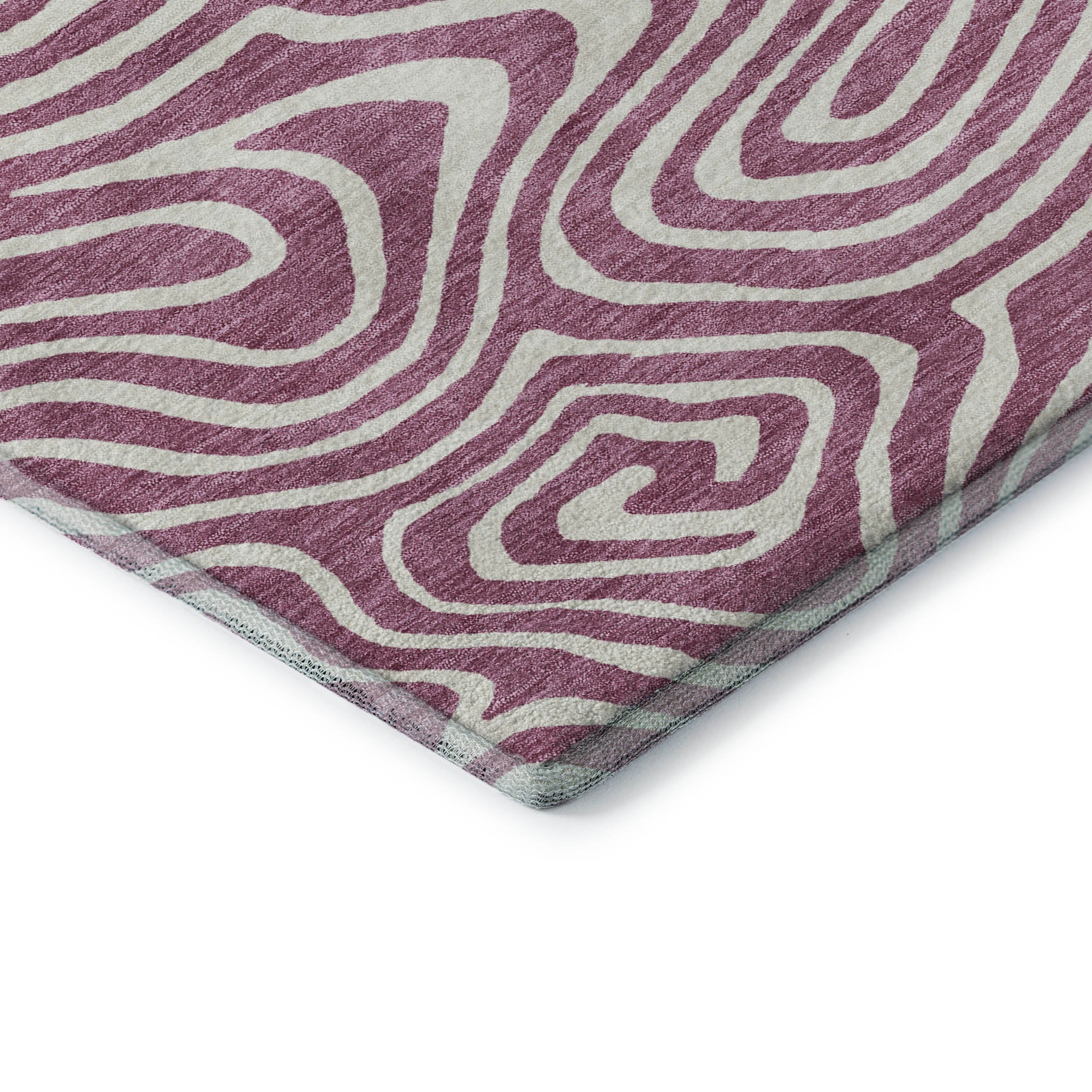 Montevideo Machine Washable Transitional Plum Purple Rug 1'8" x 2'6" #shape_Rectangle