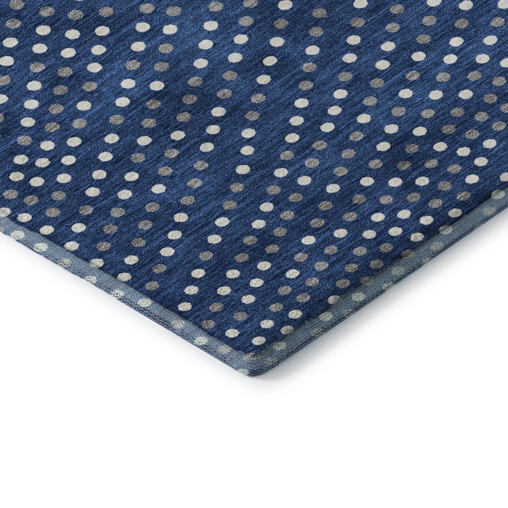 Sarajevo Machine Washable Transitional Navy Blue Rug 1'8" x 2'6" #shape_Rectangle