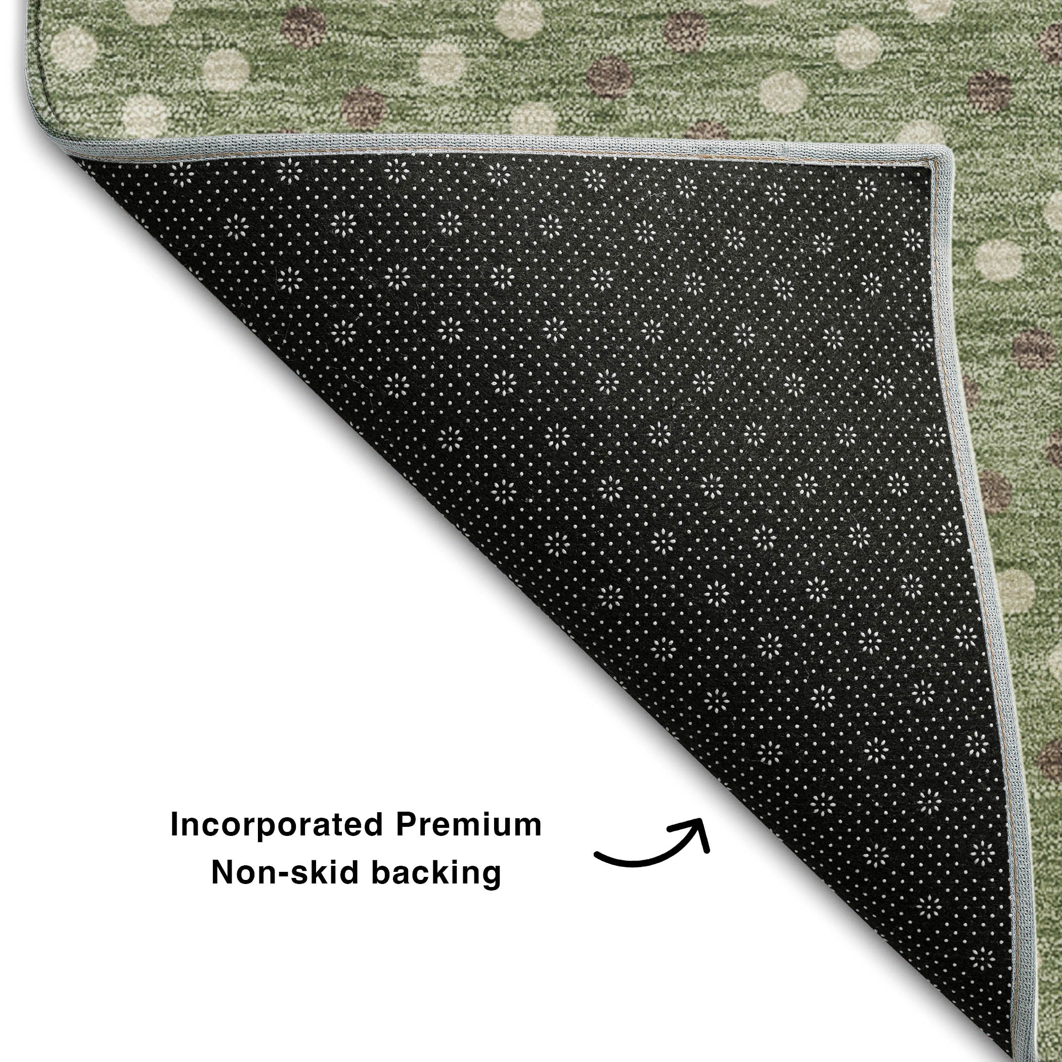 Sarajevo Machine Washable Transitional Sage Green Rug 1'8" x 2'6" #shape_Rectangle