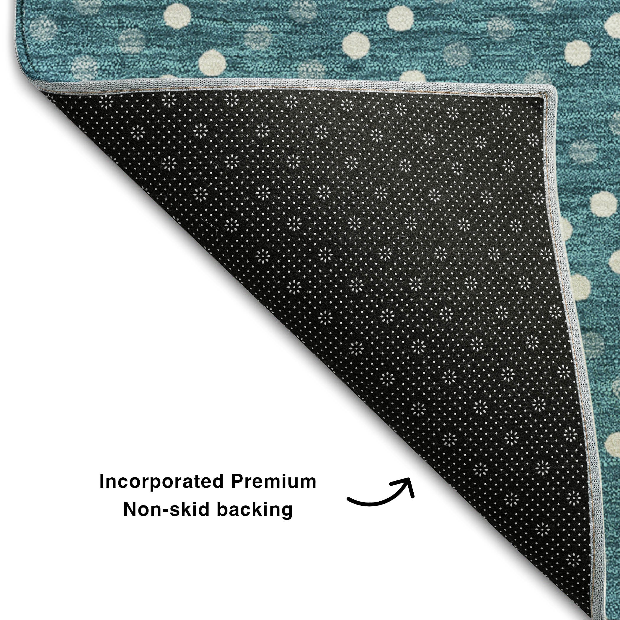Sarajevo Machine Washable Transitional Teal Rug 1'8" x 2'6" #shape_Rectangle