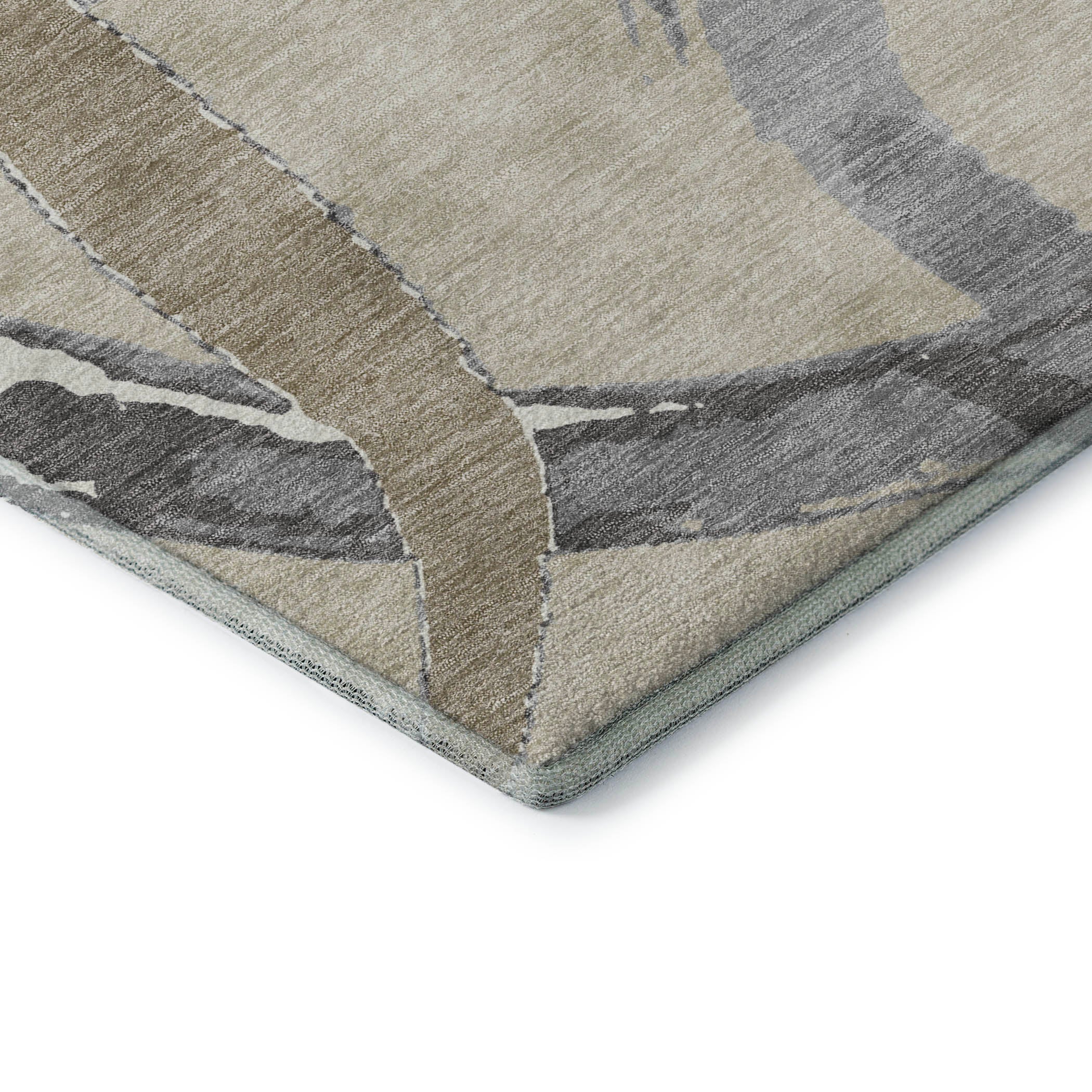Istanbul Machine Washable Transitional Beige Brown Rug 1'8" x 2'6" #shape_Rectangle
