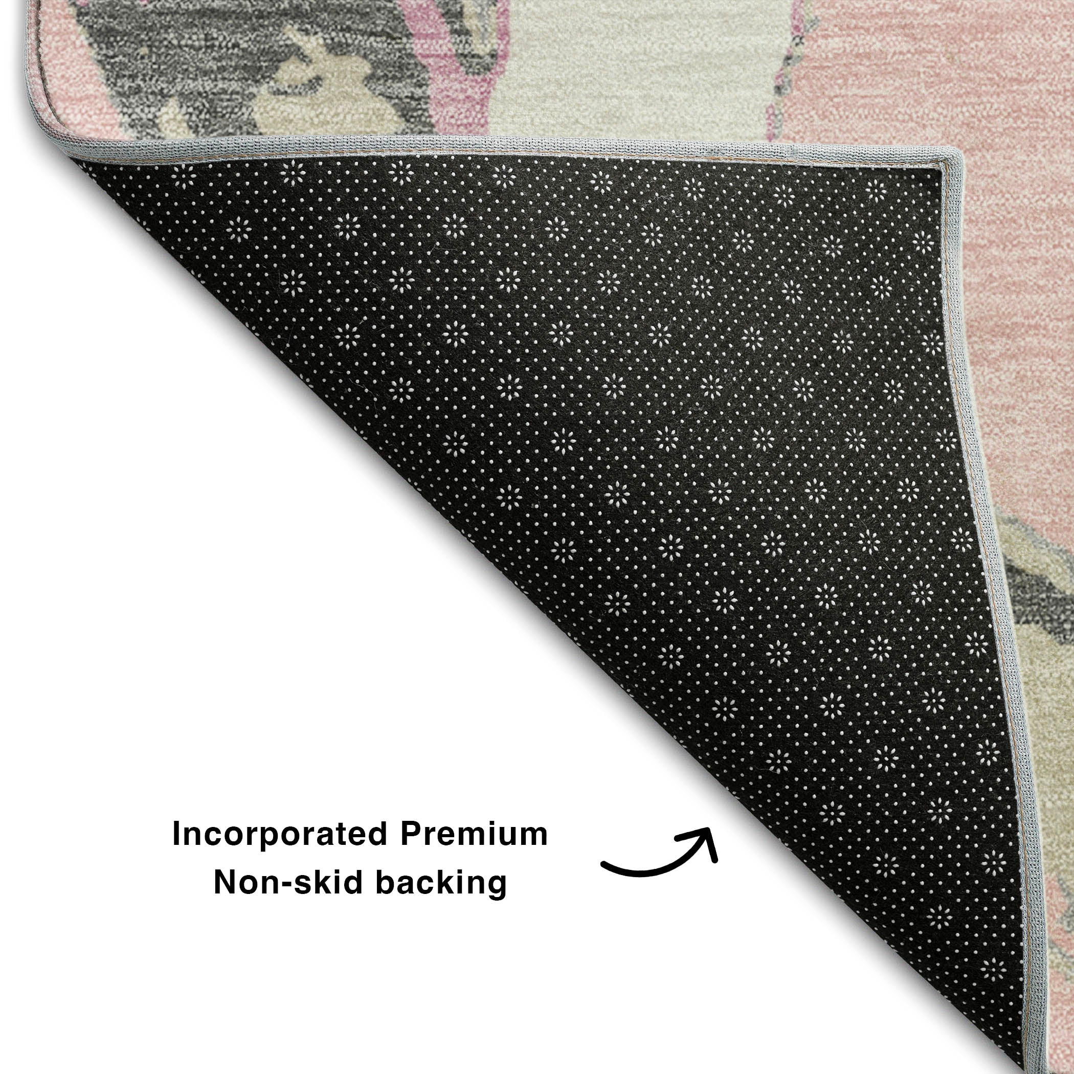 Istanbul Machine Washable Transitional Pink Rug 1'8" x 2'6" #shape_Rectangle