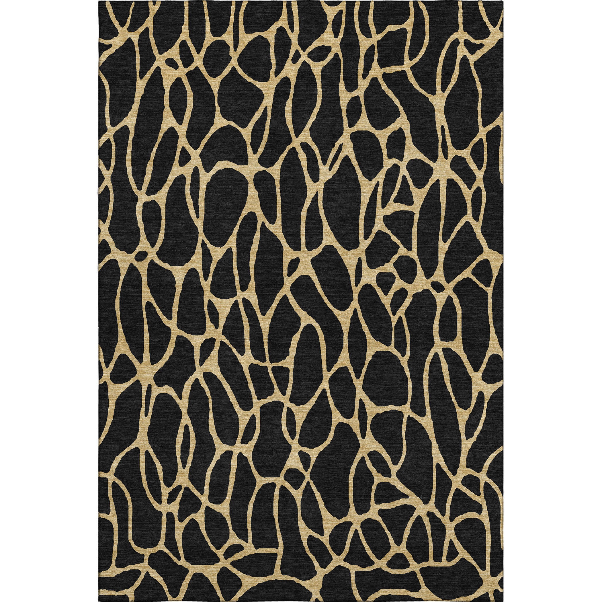 Santorini Machine Washable Transitional Black Rug 2'6" x 3'10" #shape_Rectangle