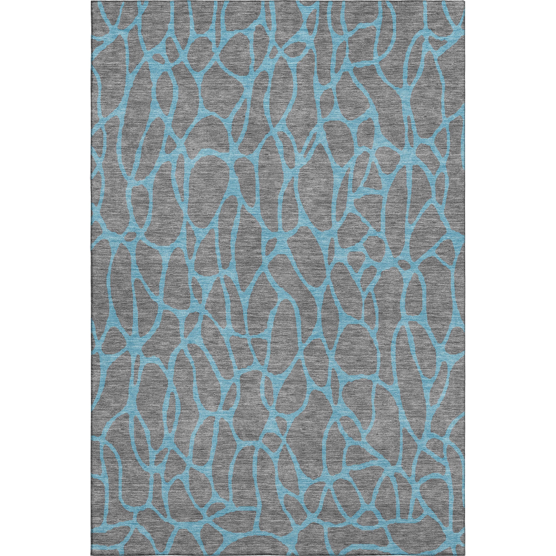 Santorini Machine Washable Transitional Gray Rug 2'6" x 3'10" #shape_Rectangle