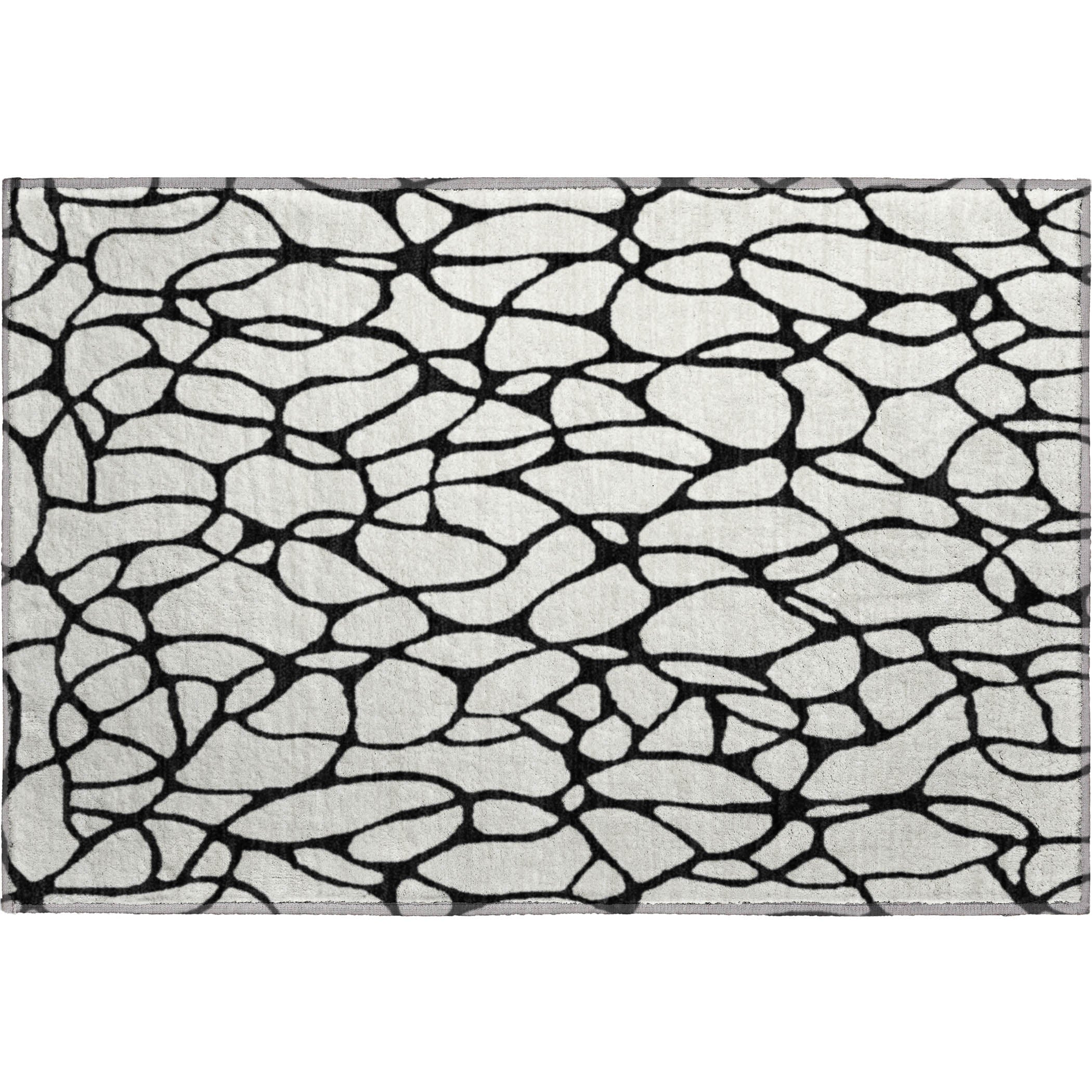 Santorini Machine Washable Transitional Ivory Rug 1'8" x 2'6" #shape_Rectangle
