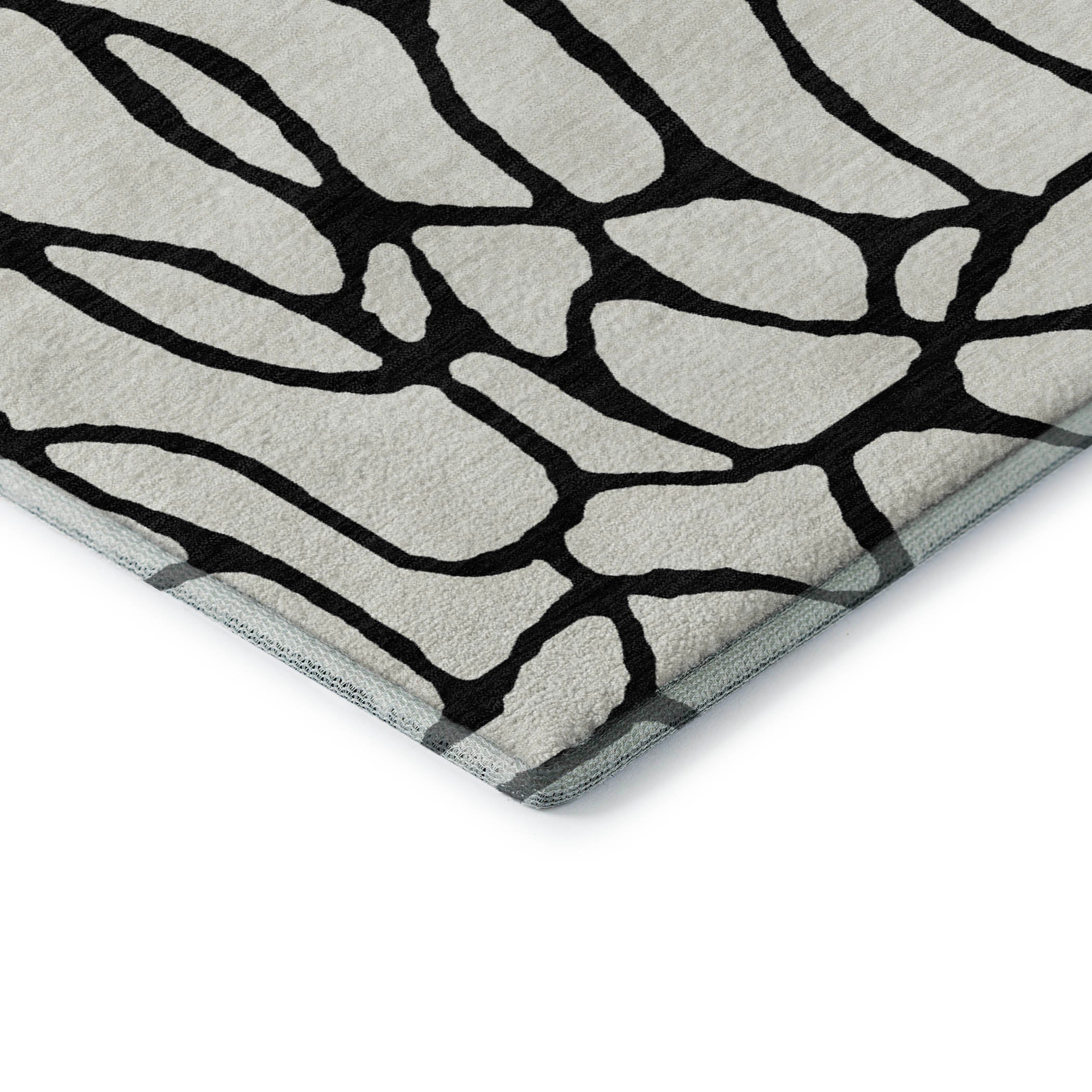 Santorini Machine Washable Transitional Ivory Rug 1'8" x 2'6" #shape_Rectangle