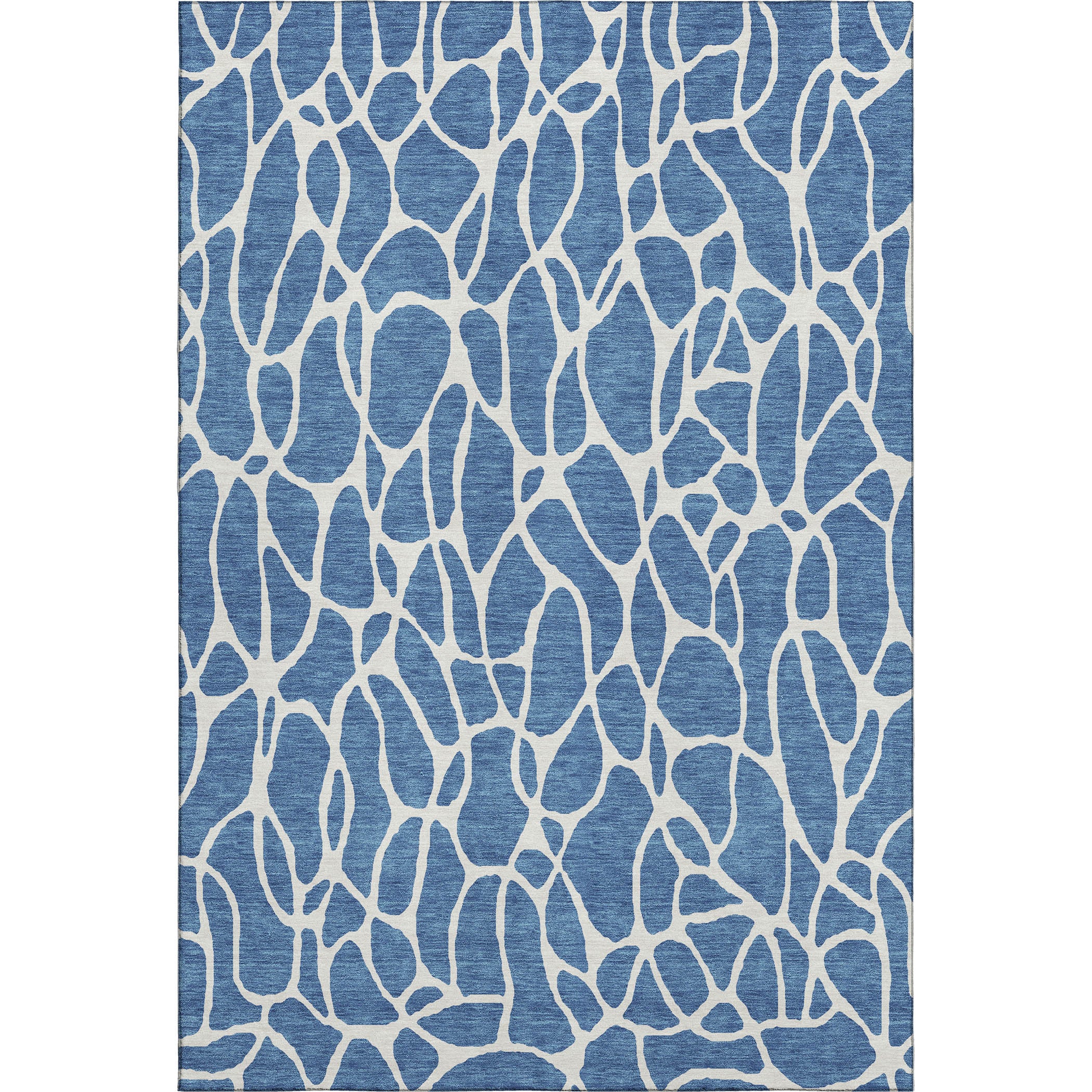 Dublin Machine Washable Transitional Blue Rug 2'6" x 3'10" #shape_Rectangle