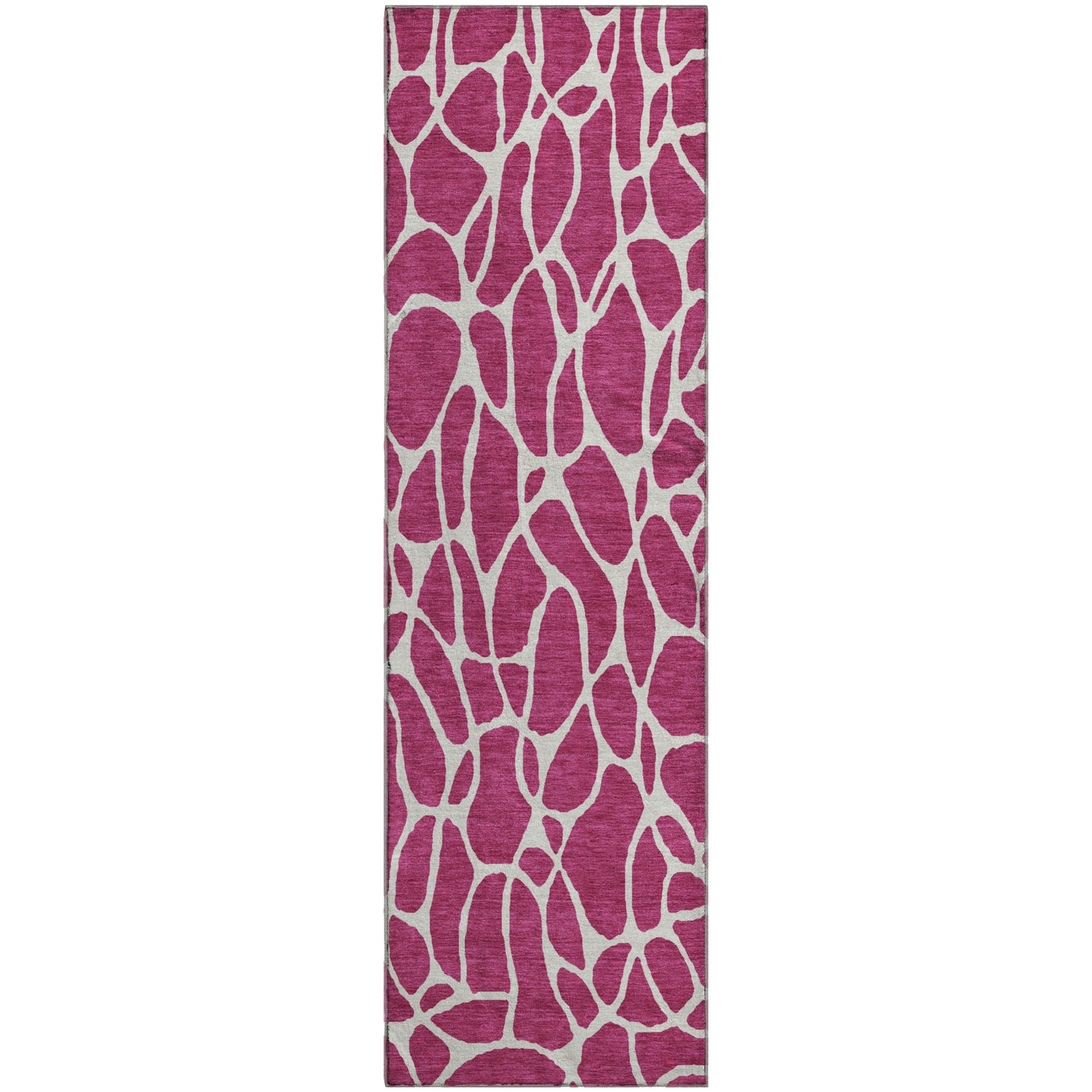 Dublin Machine Washable Transitional Blush Pink Rug 2'3" x 7'6" #shape_Runner