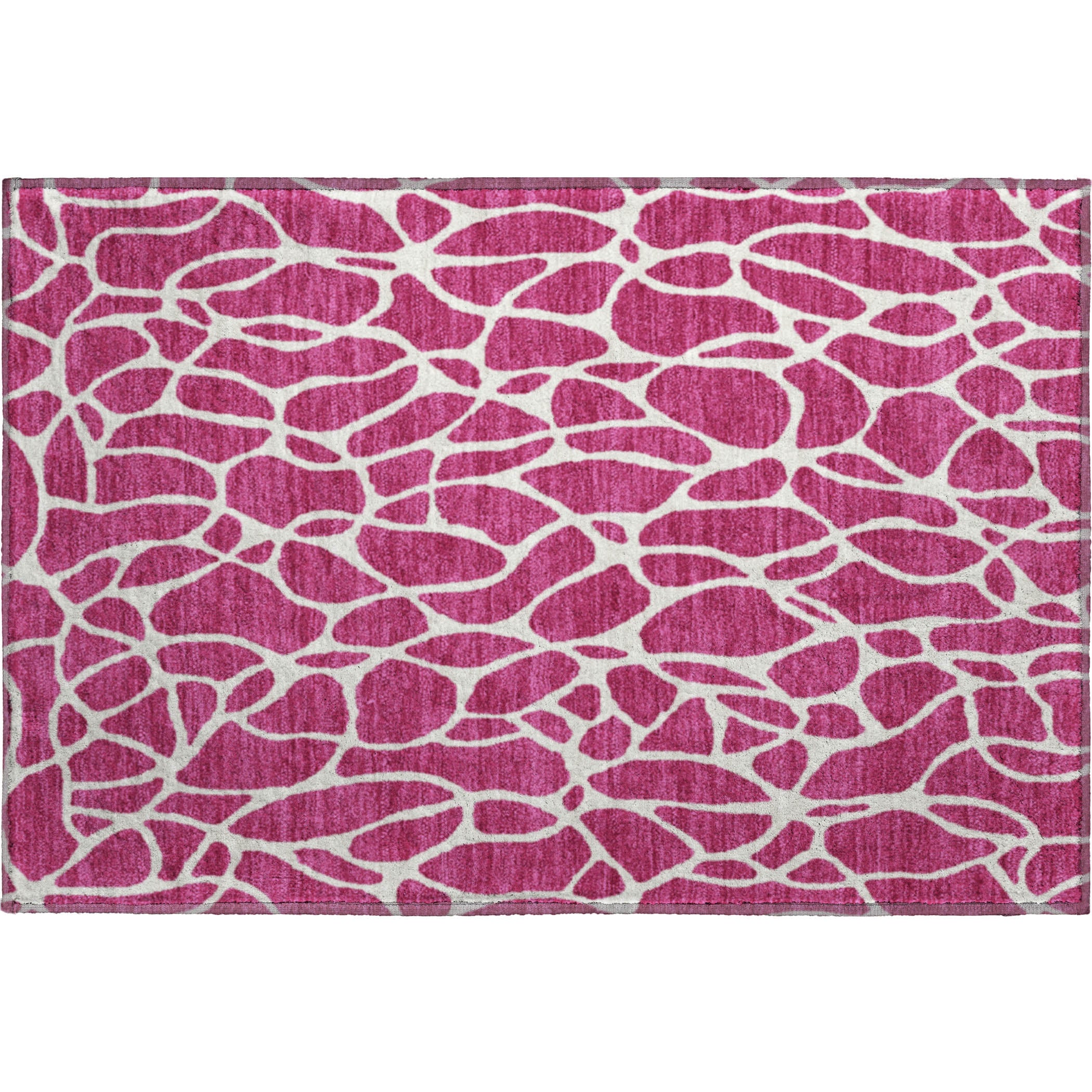 Dublin Machine Washable Transitional Blush Pink Rug 1'8" x 2'6" #shape_Rectangle