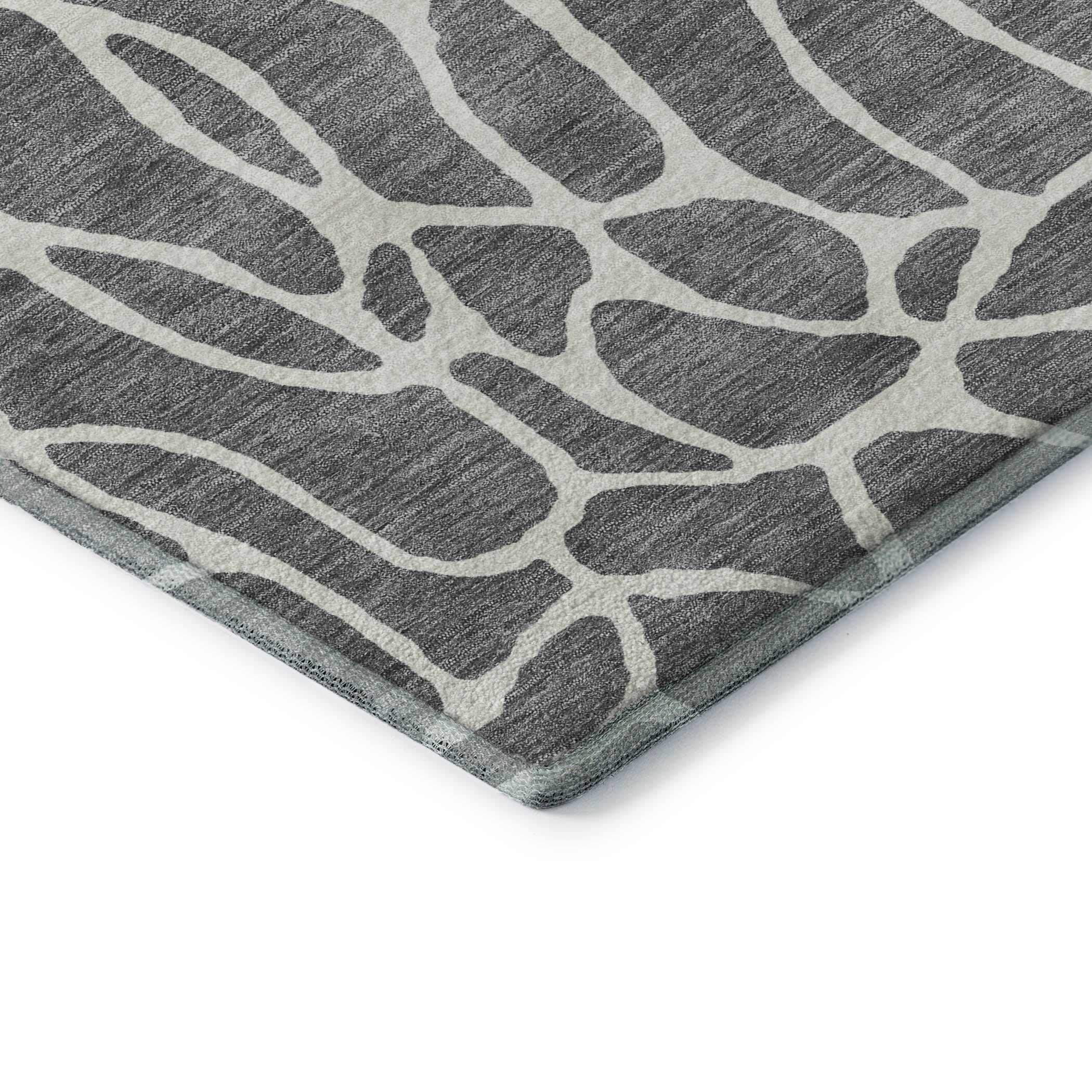 Dublin Machine Washable Transitional Gray Rug 1'8" x 2'6" #shape_Rectangle