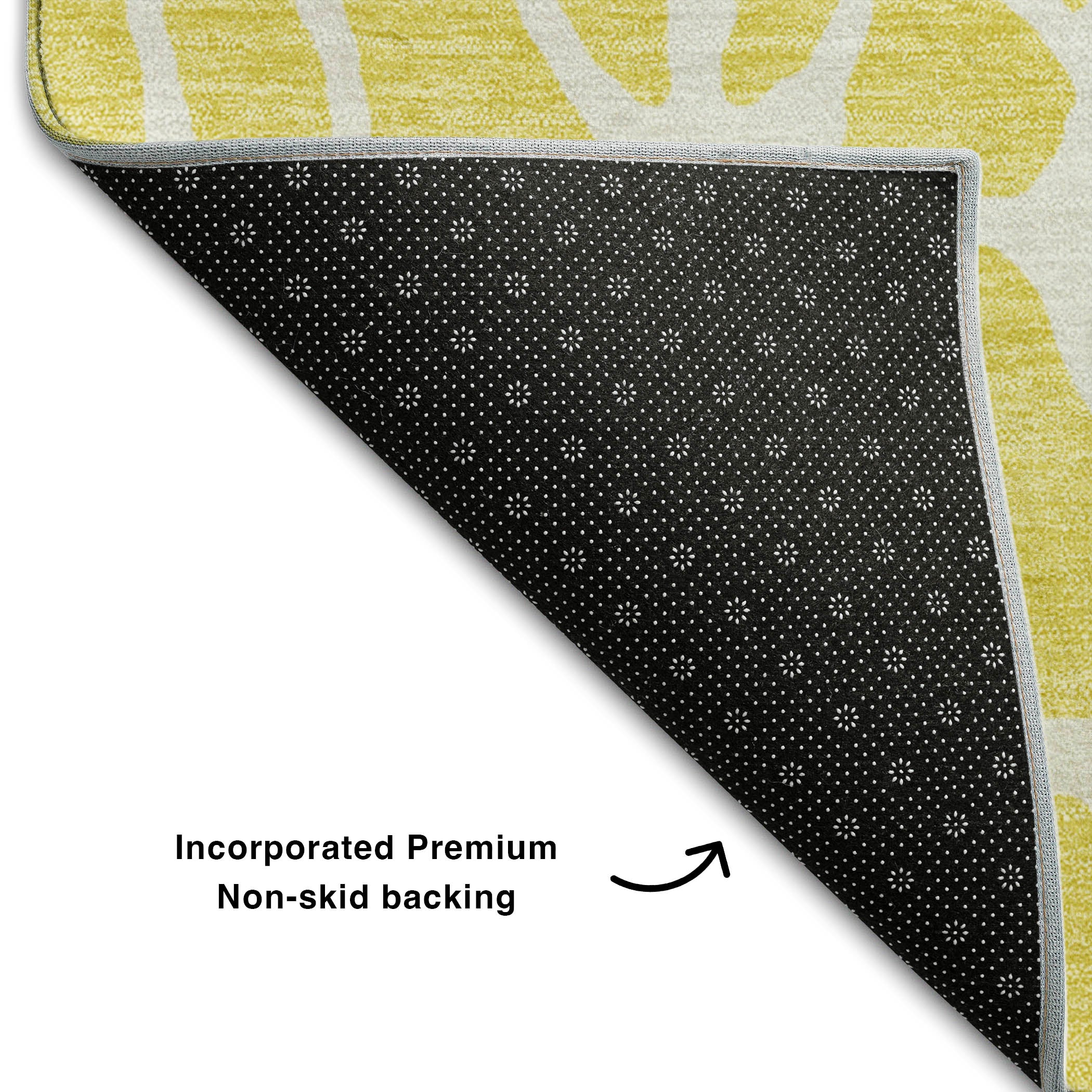 Dublin Machine Washable Transitional Yellow Gold Rug 1'8" x 2'6" #shape_Rectangle