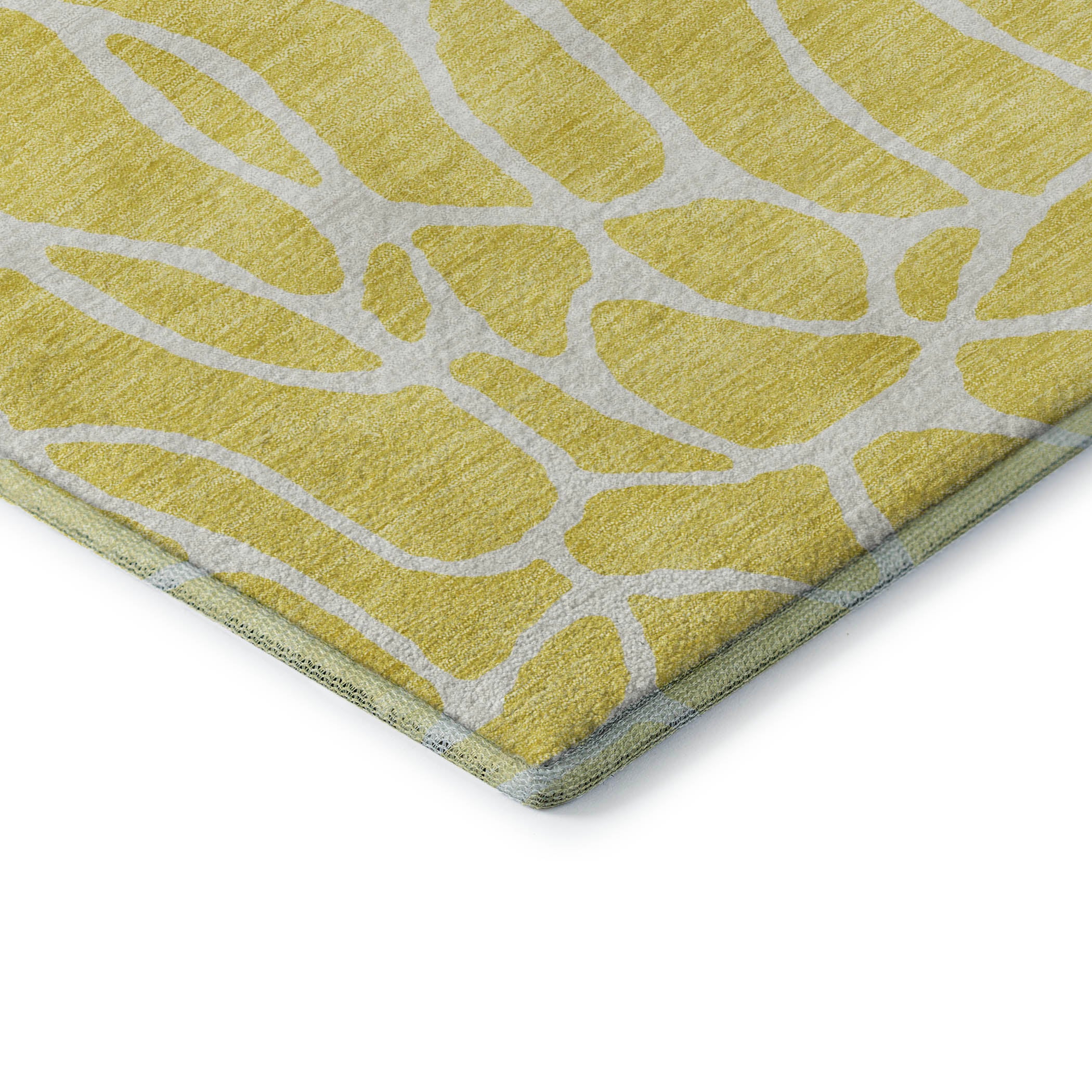Dublin Machine Washable Transitional Yellow Gold Rug 1'8" x 2'6" #shape_Rectangle