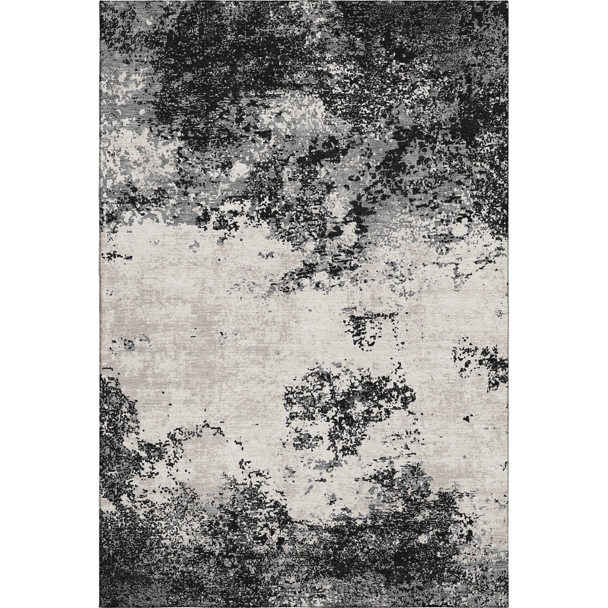 Dublin Machine Washable Transitional Black Rug 2'6" x 3'10" #shape_Rectangle