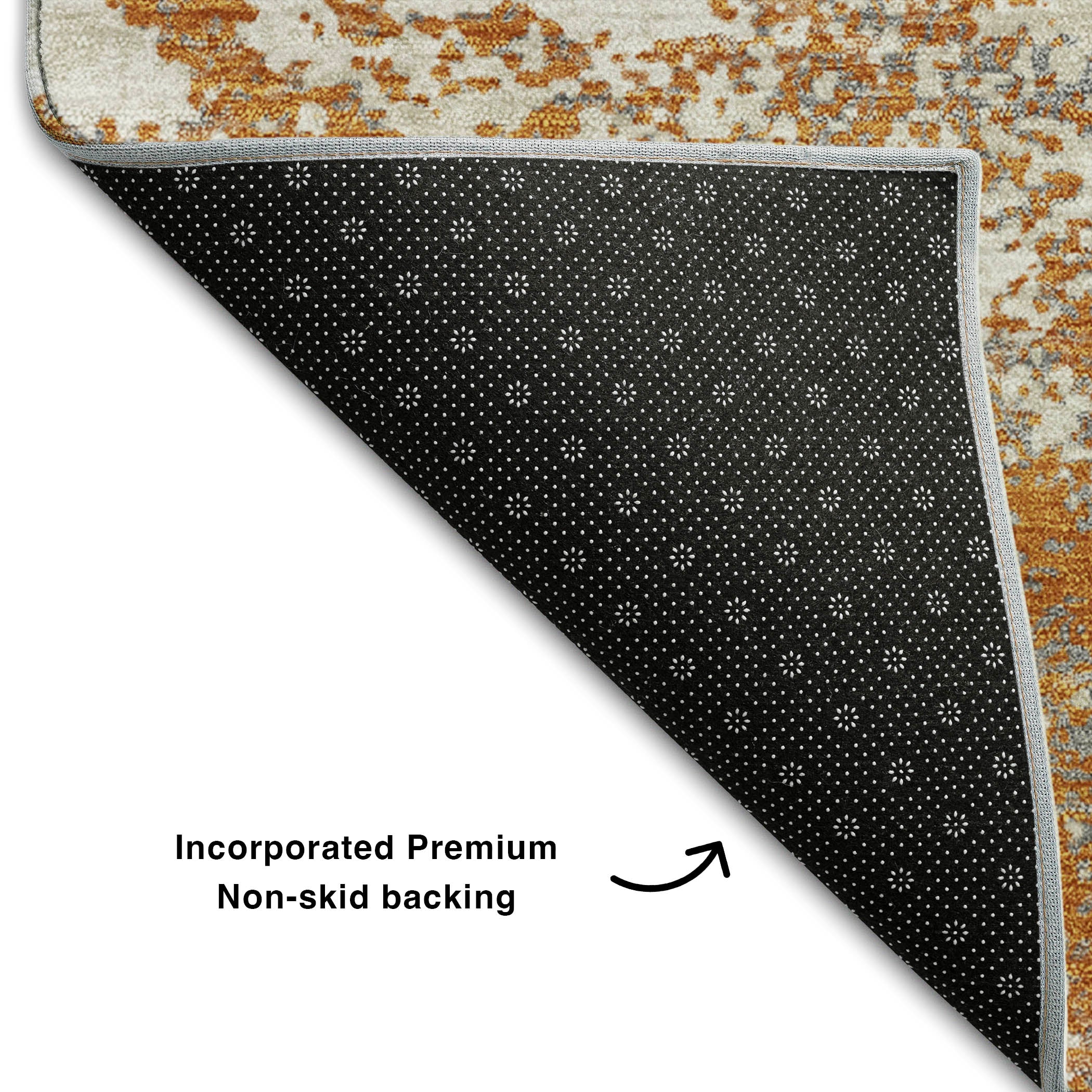 Dublin Machine Washable Transitional Copper Orange Rug 1'8" x 2'6" #shape_Rectangle