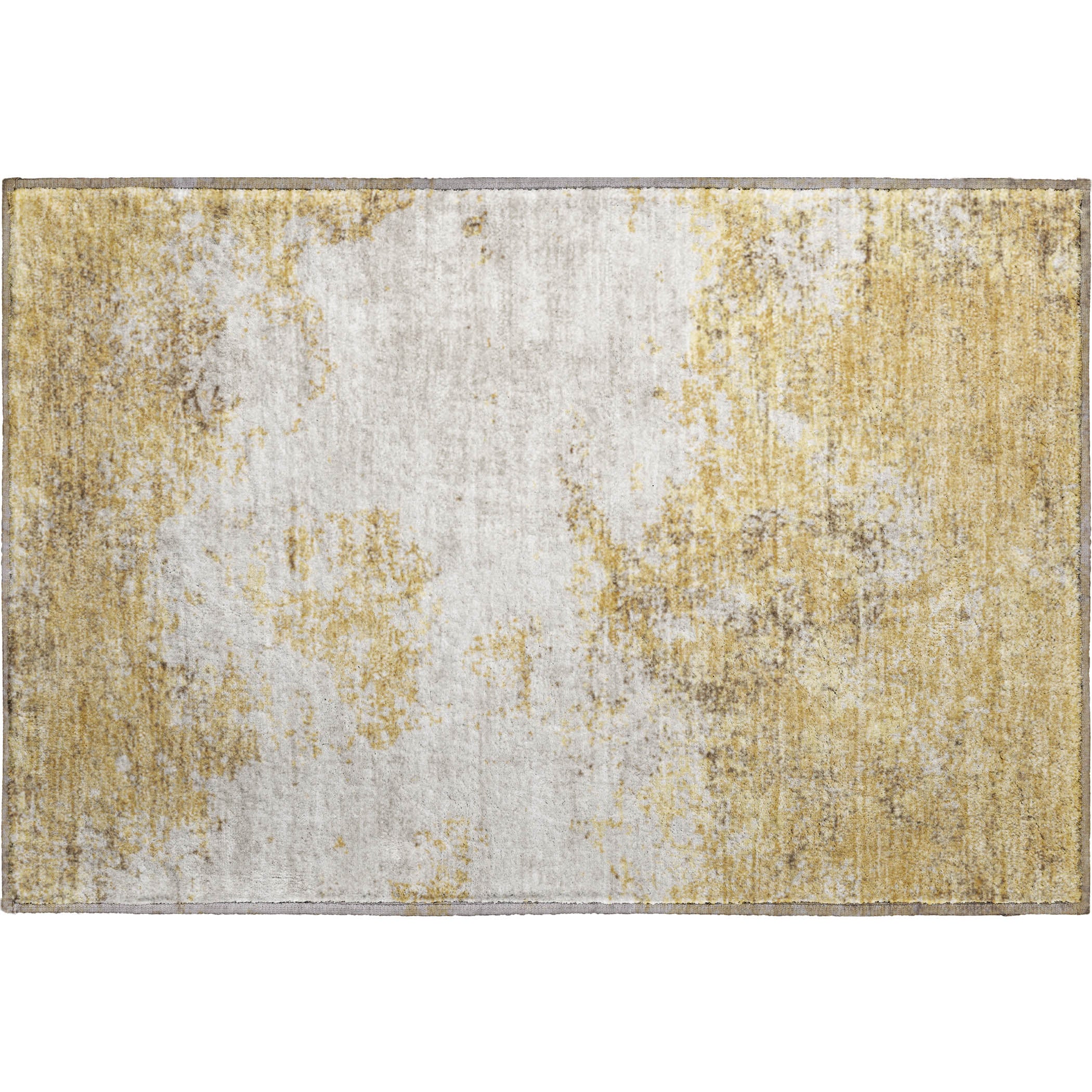 Dublin Machine Washable Transitional Gold Rug 1'8" x 2'6" #shape_Rectangle