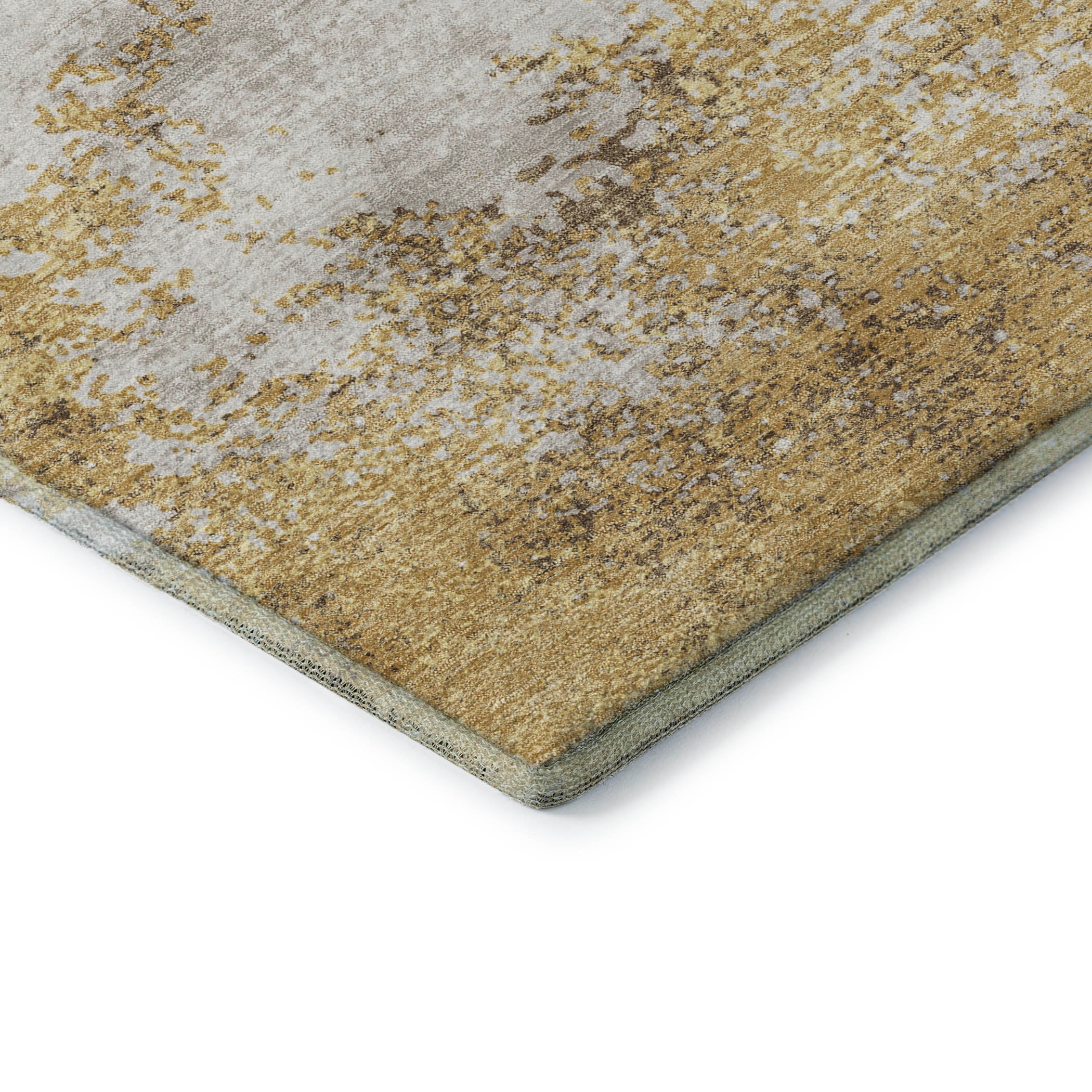 Dublin Machine Washable Transitional Gold Rug 1'8" x 2'6" #shape_Rectangle