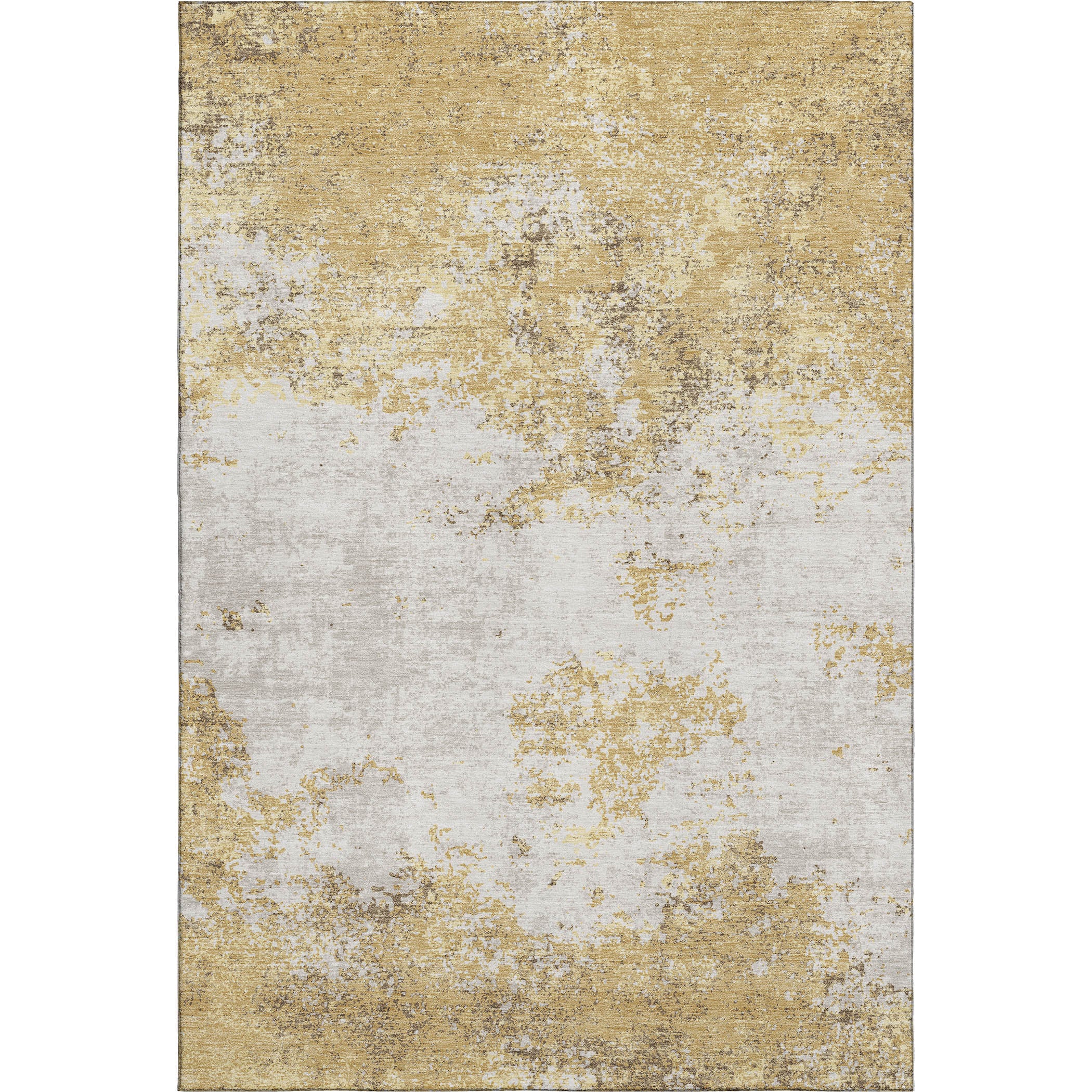 Dublin Machine Washable Transitional Gold Rug 2'6" x 3'10" #shape_Rectangle