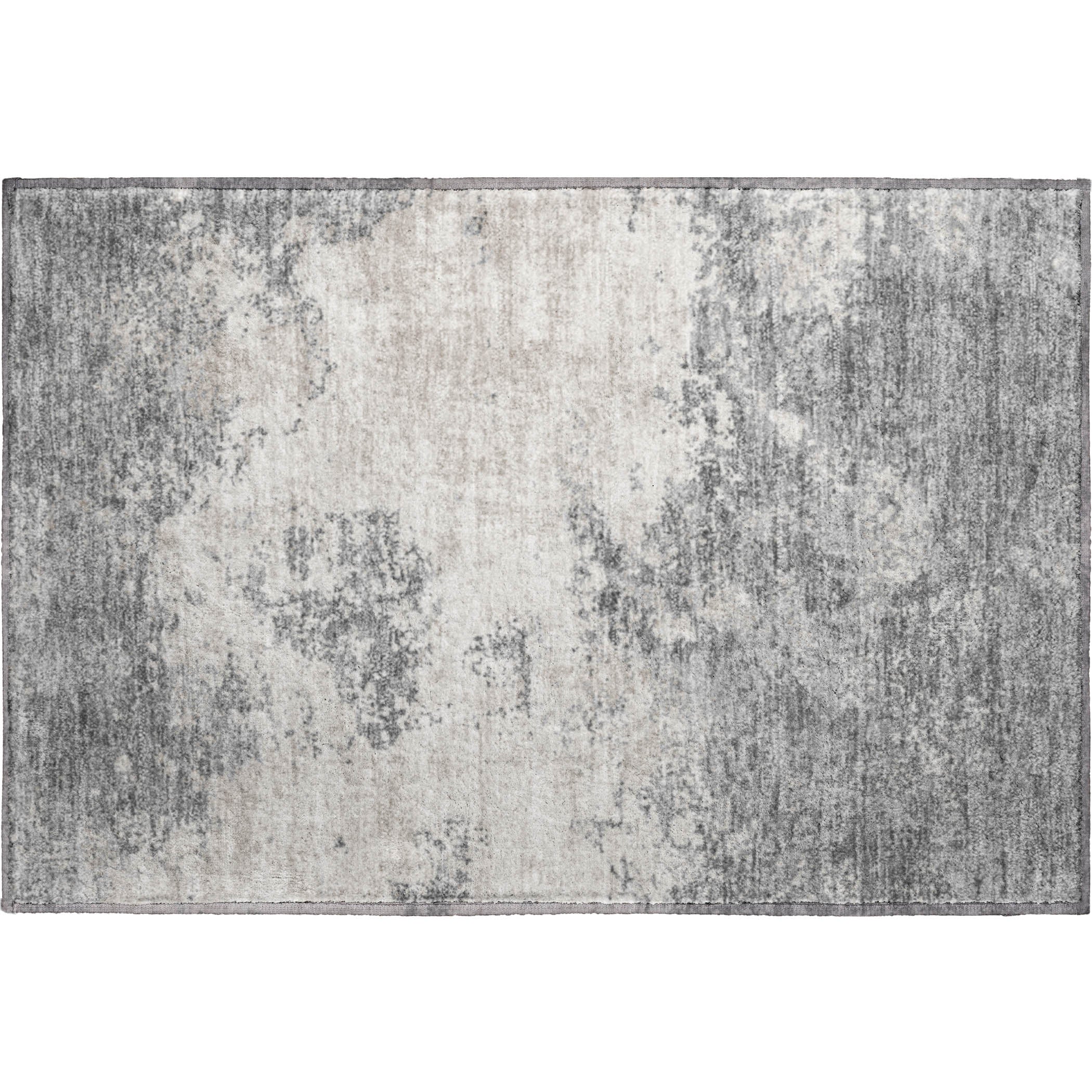Dublin Machine Washable Transitional Gray Rug 1'8" x 2'6" #shape_Rectangle