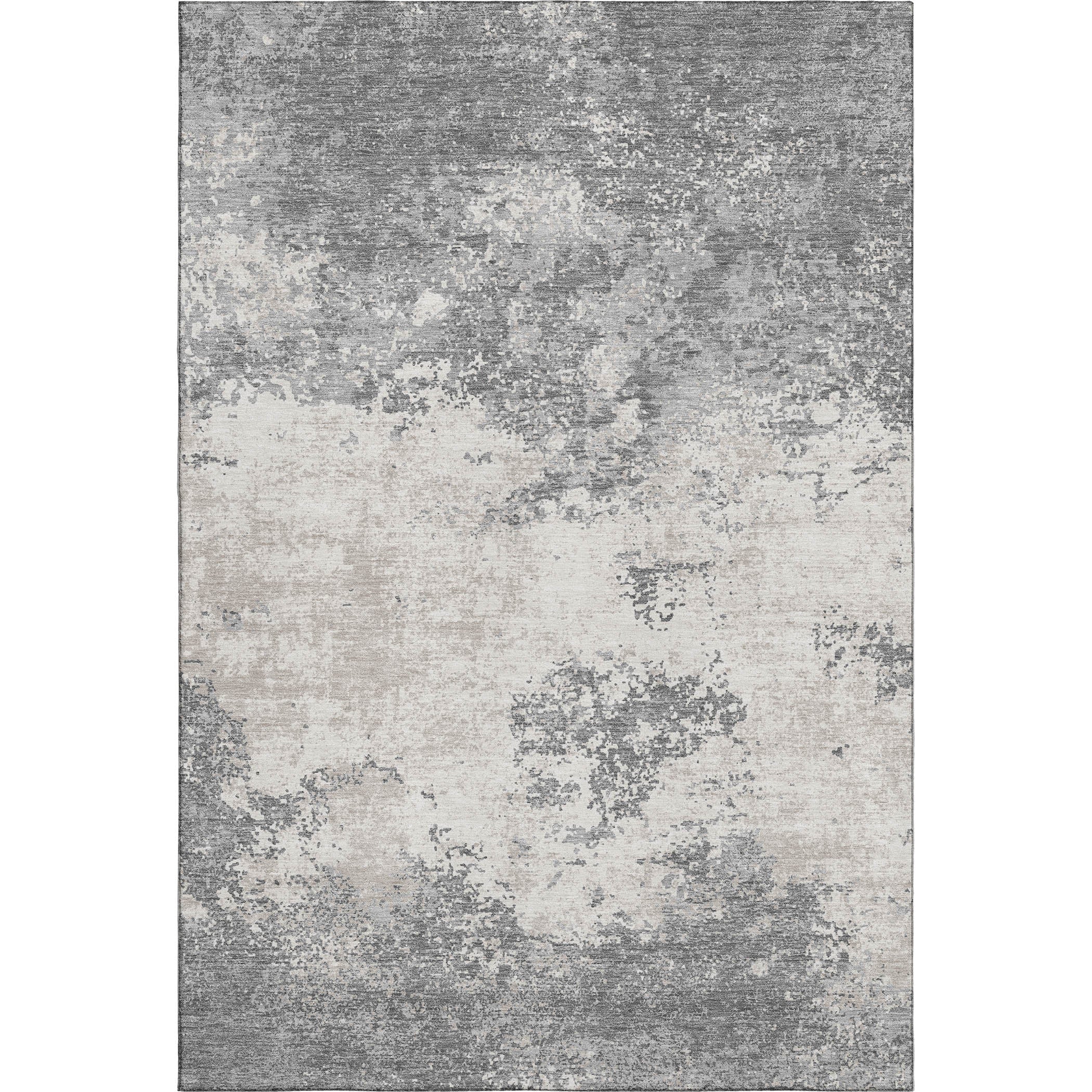 Dublin Machine Washable Transitional Gray Rug 2'6" x 3'10" #shape_Rectangle