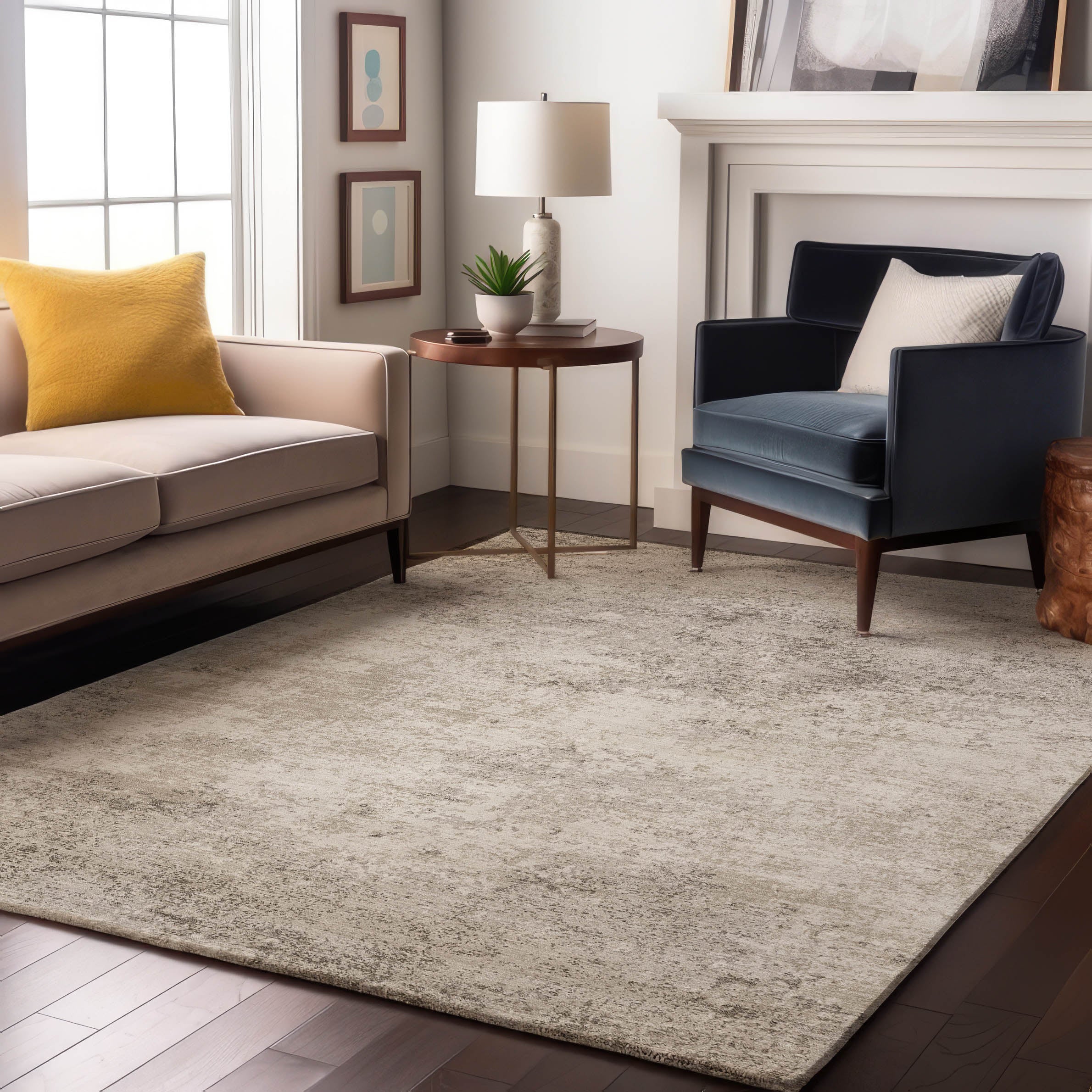 Dublin Machine Washable Transitional Ivory Rug 2'6" x 3'10" #shape_Rectangle