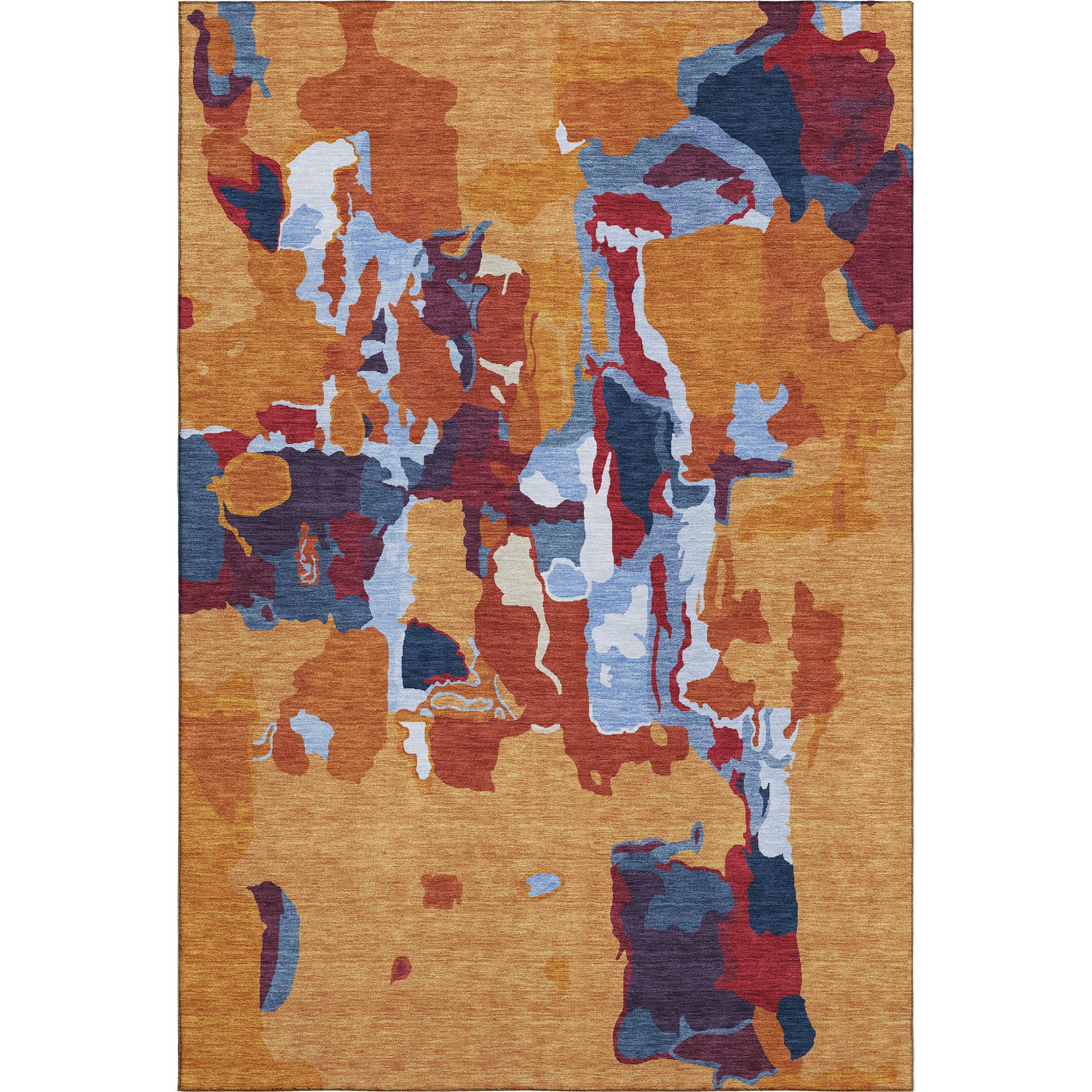 Lisbon Machine Washable Transitional Copper Orange Rug 2'6" x 3'10" #shape_Rectangle