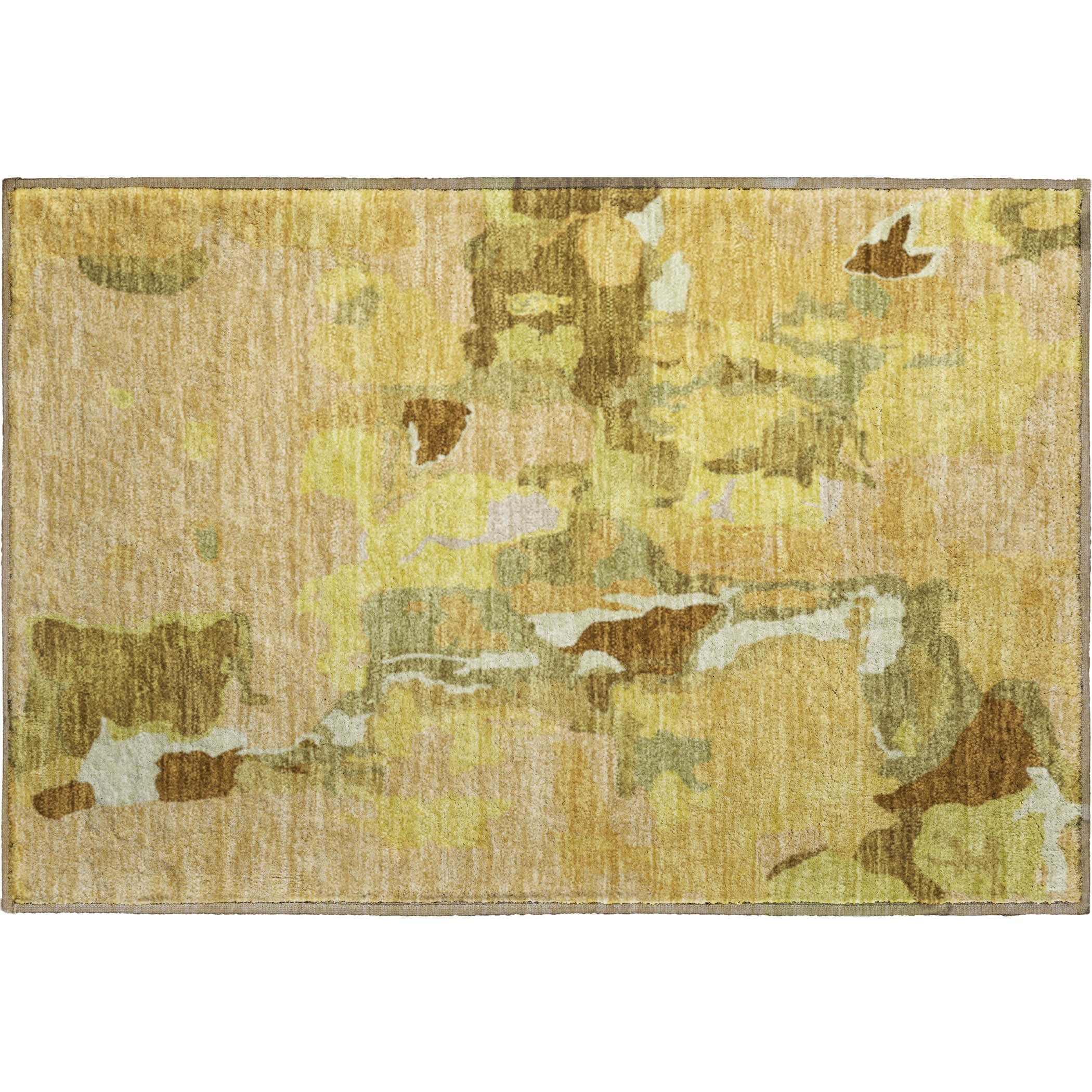 Lisbon Machine Washable Transitional Gold Rug 1'8" x 2'6" #shape_Rectangle