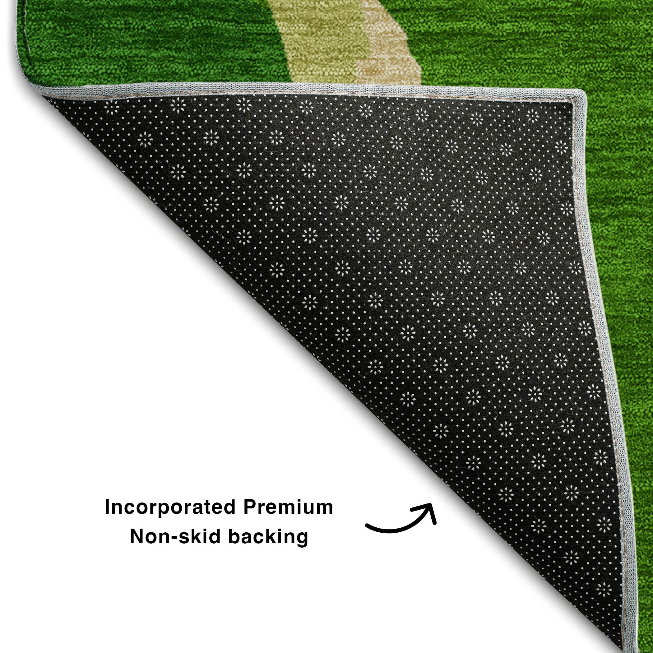 Lisbon Machine Washable Transitional Green Rug 1'8" x 2'6" #shape_Rectangle