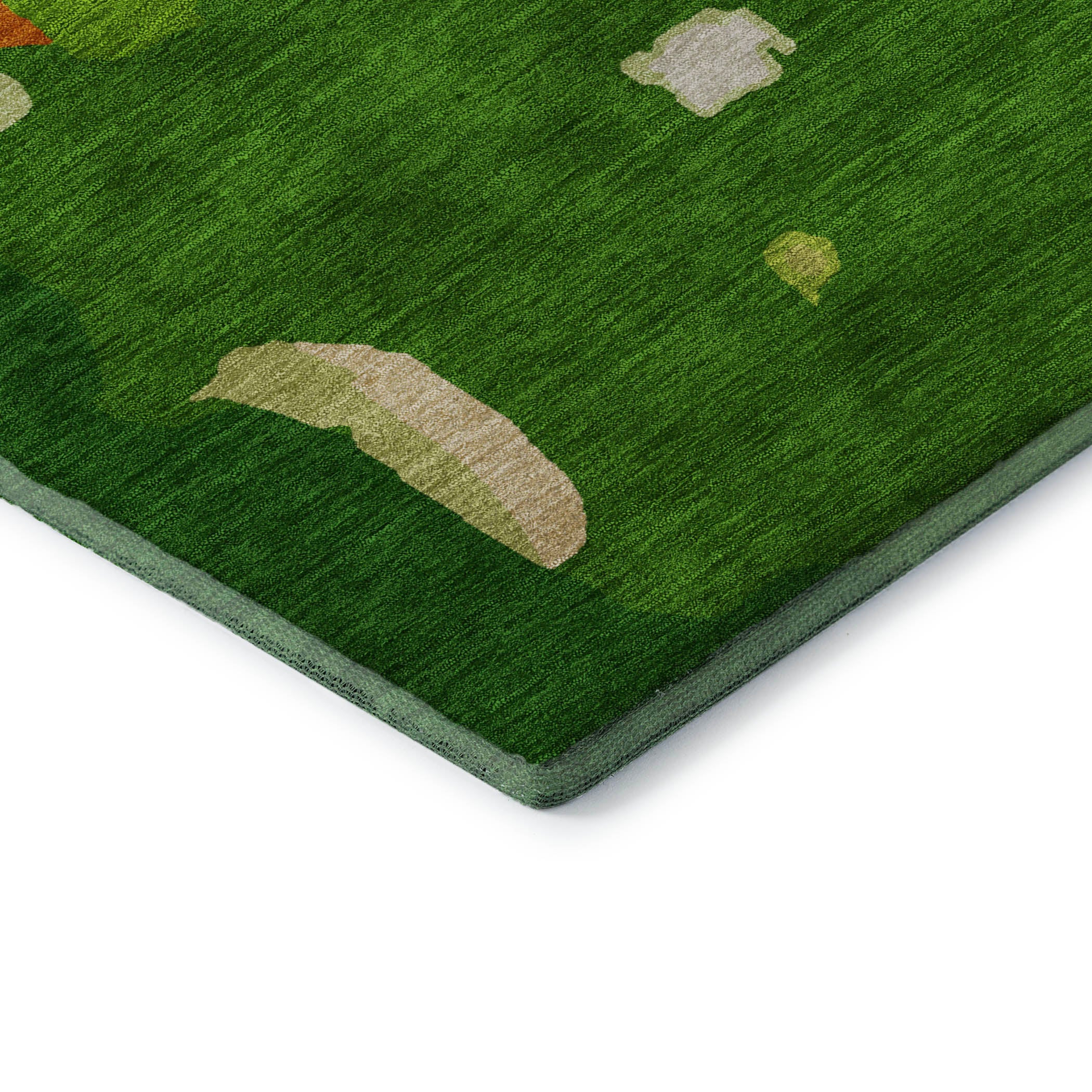 Lisbon Machine Washable Transitional Green Rug 1'8" x 2'6" #shape_Rectangle