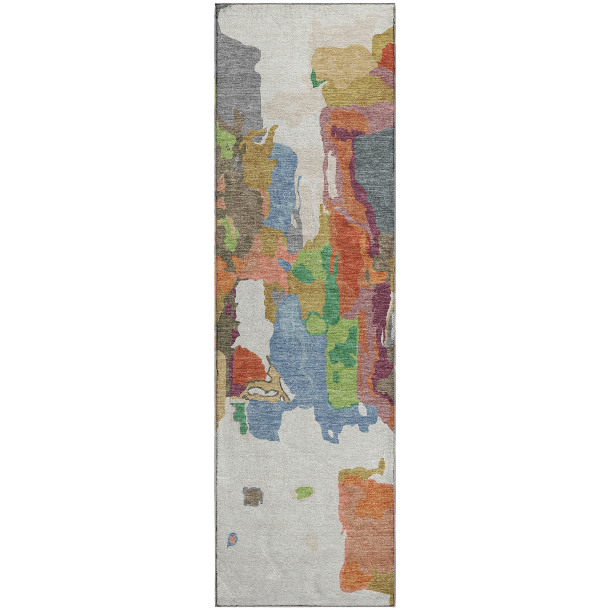 Lisbon Machine Washable Transitional Ivory Rug 2'3" x 7'6" #shape_Runner