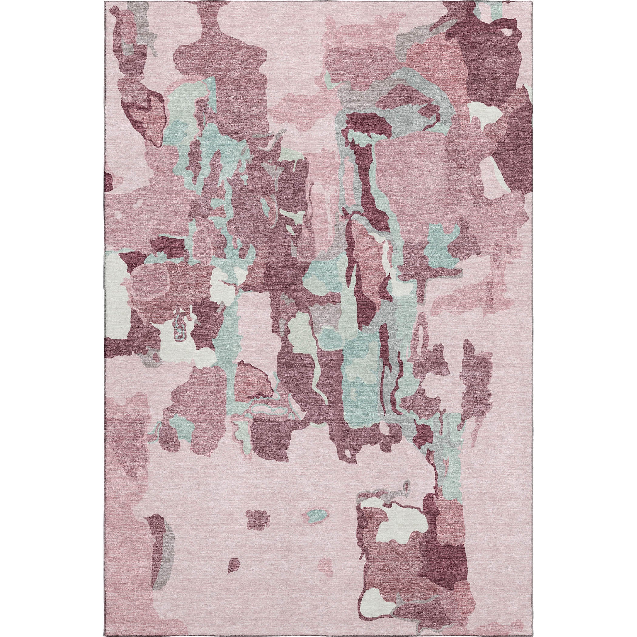 Lisbon Machine Washable Transitional Pink Rug 2'6" x 3'10" #shape_Rectangle