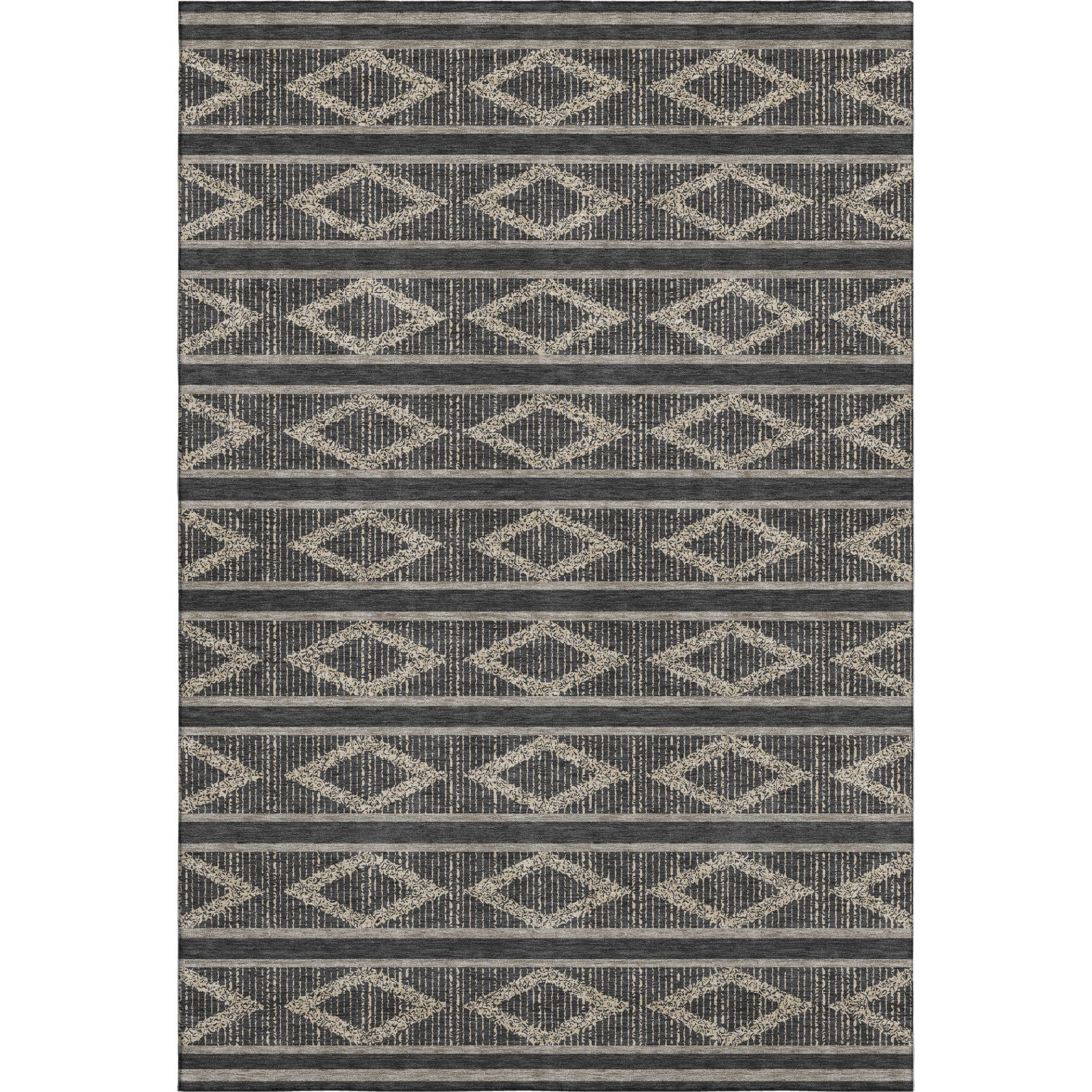 Athens Machine Washable Transitional Black Rug 2'6" x 3'10" #shape_Rectangle