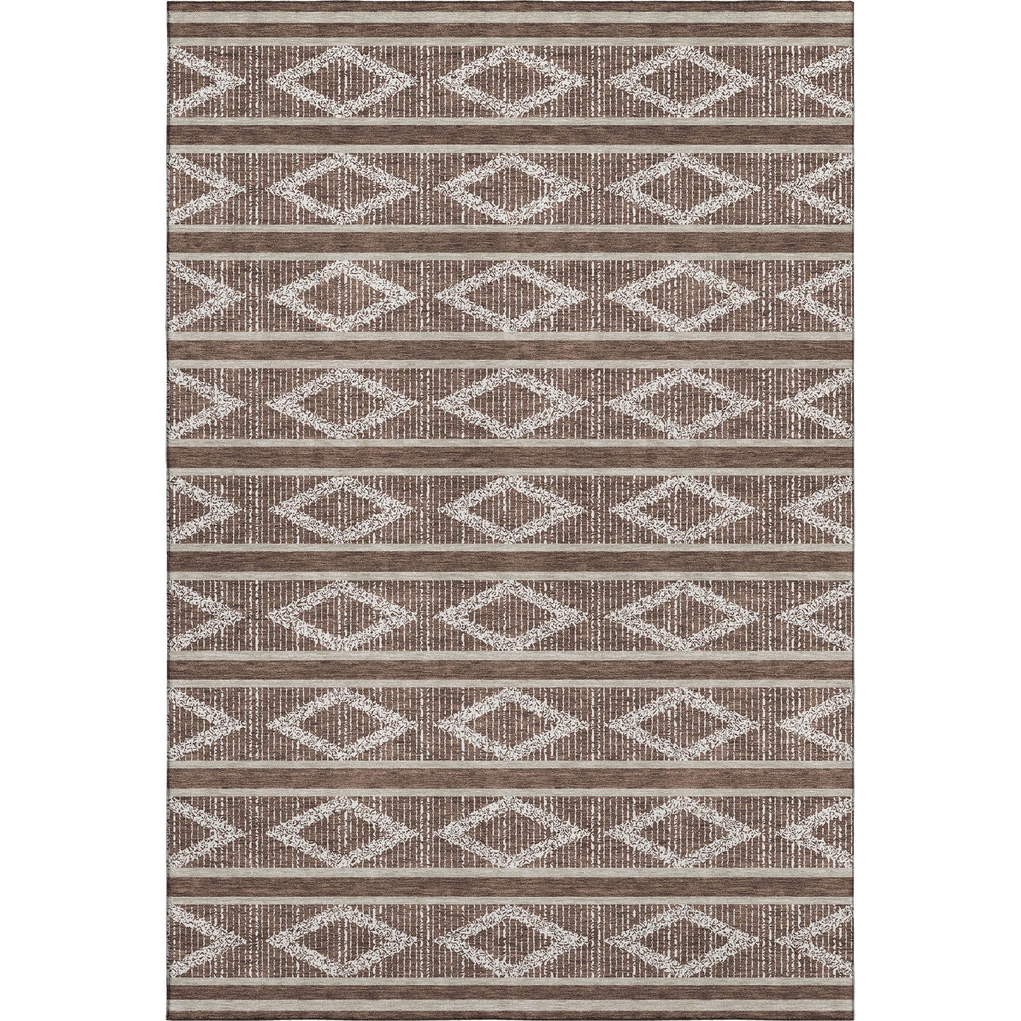 Athens Machine Washable Transitional Brown Rug 2'6" x 3'10" #shape_Rectangle