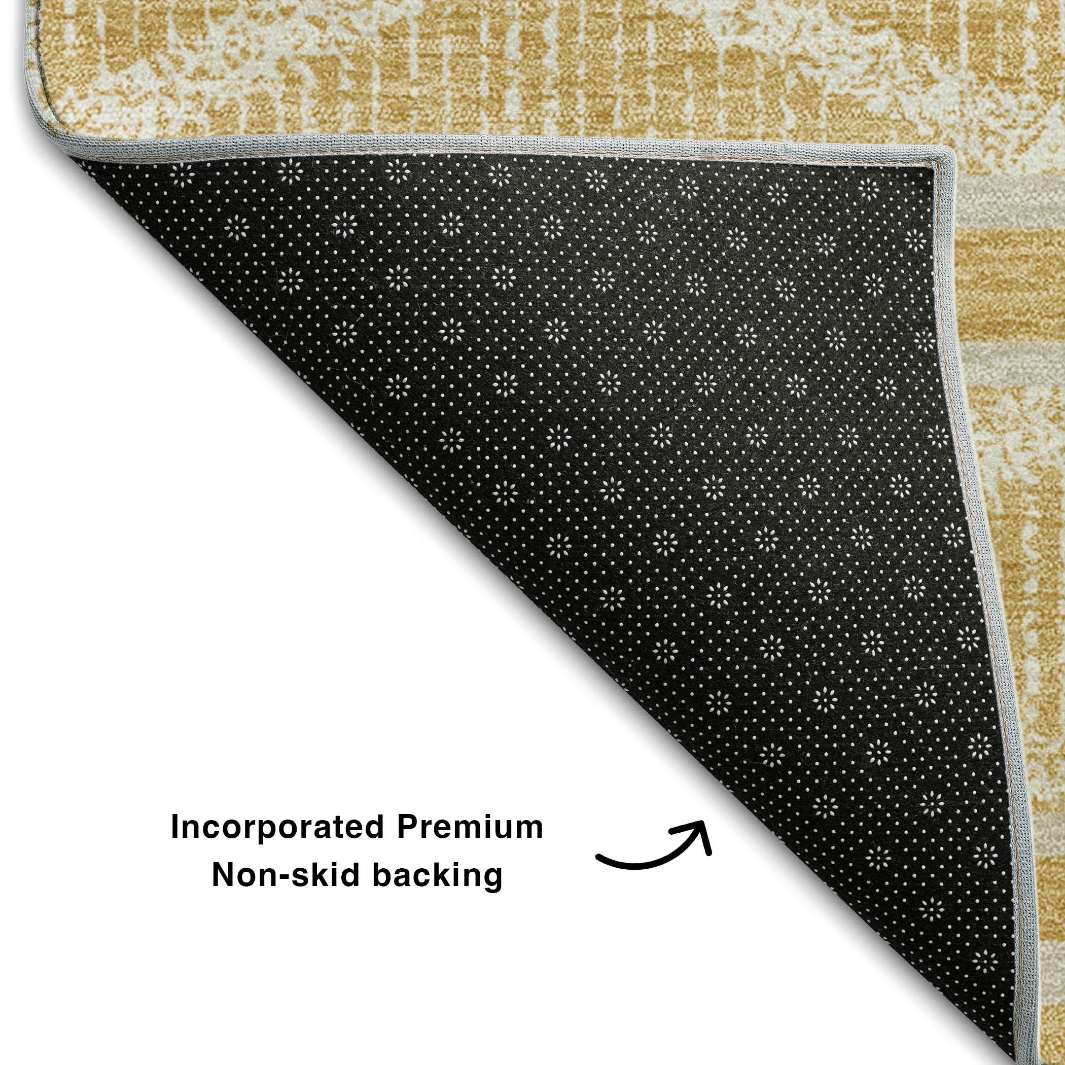 Athens Machine Washable Transitional Gold Rug 1'8" x 2'6" #shape_Rectangle